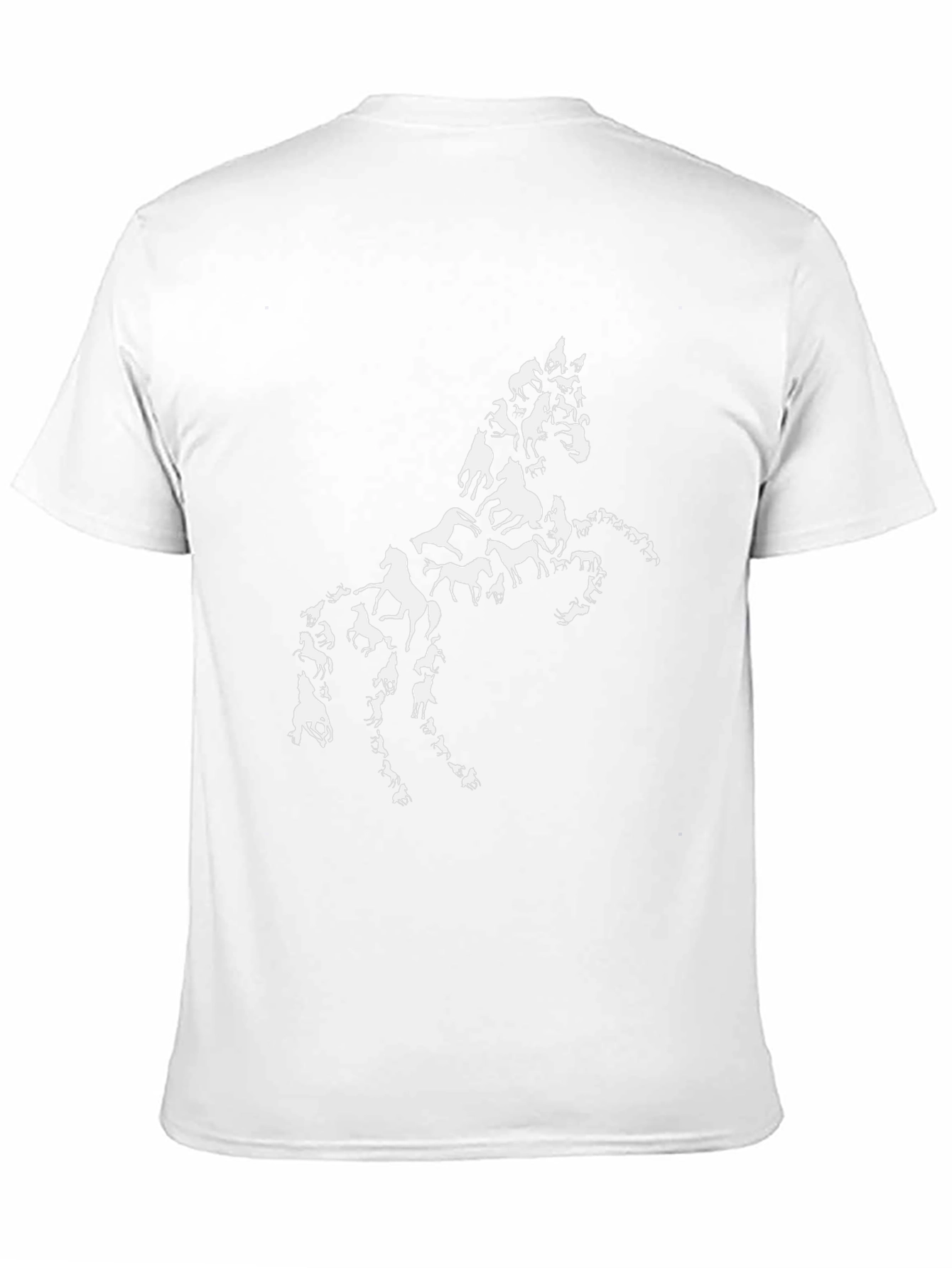Horse Silhouette Graphic Tee - Black Cotton