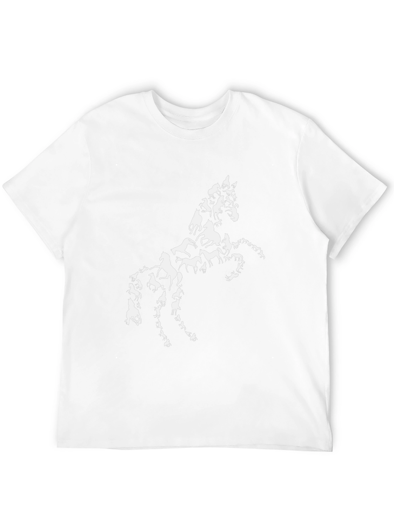 Horse Silhouette Graphic Tee - Black Cotton