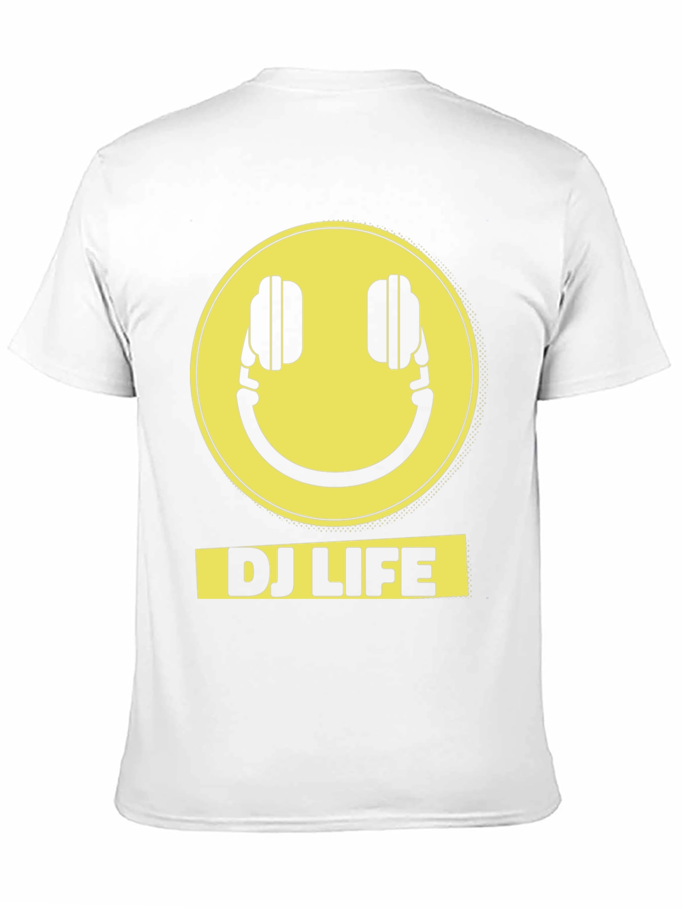 DJ Life Smiley Face Graphic Tee - Black