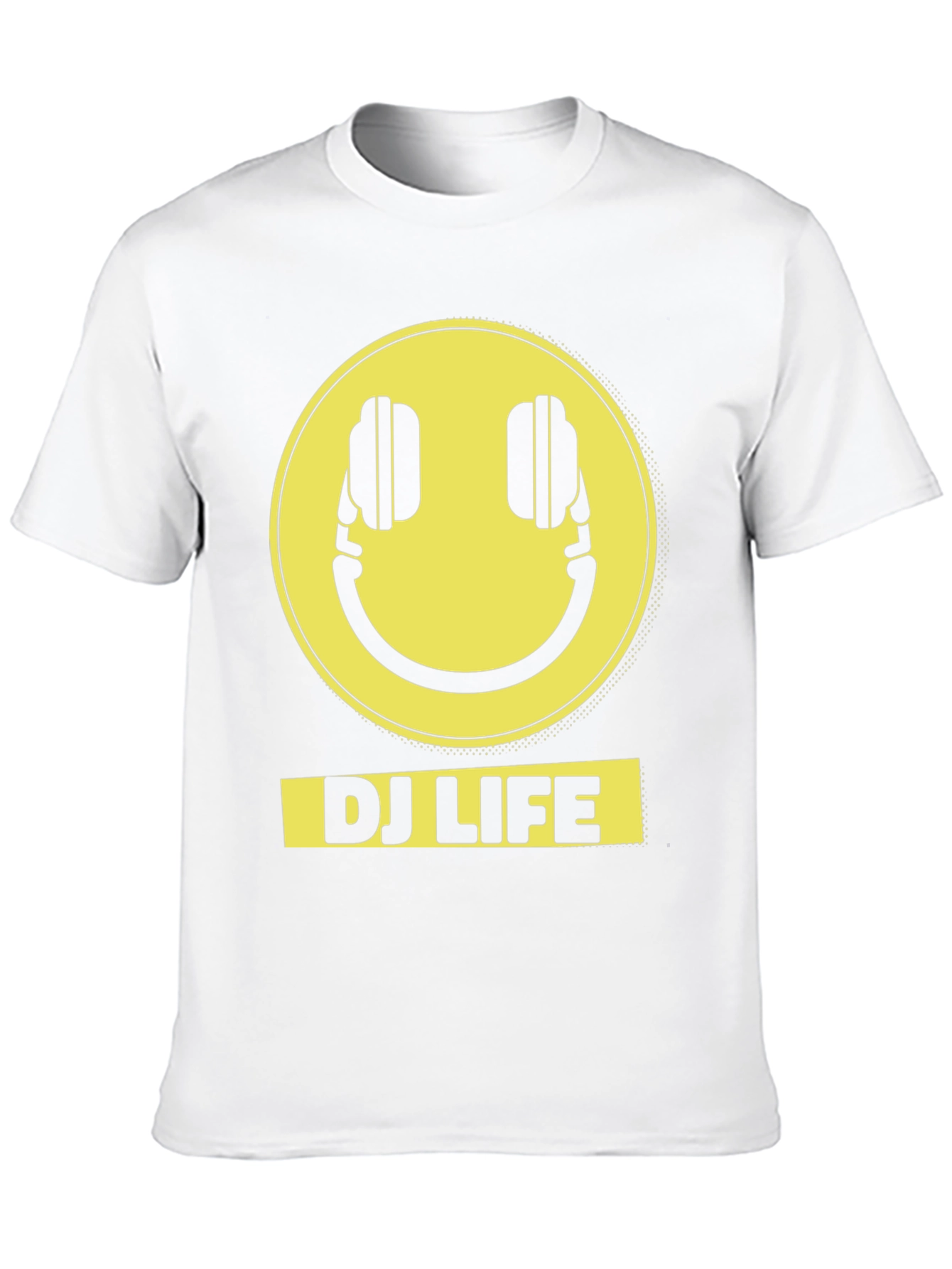 DJ Life Smiley Face Graphic Tee - Black