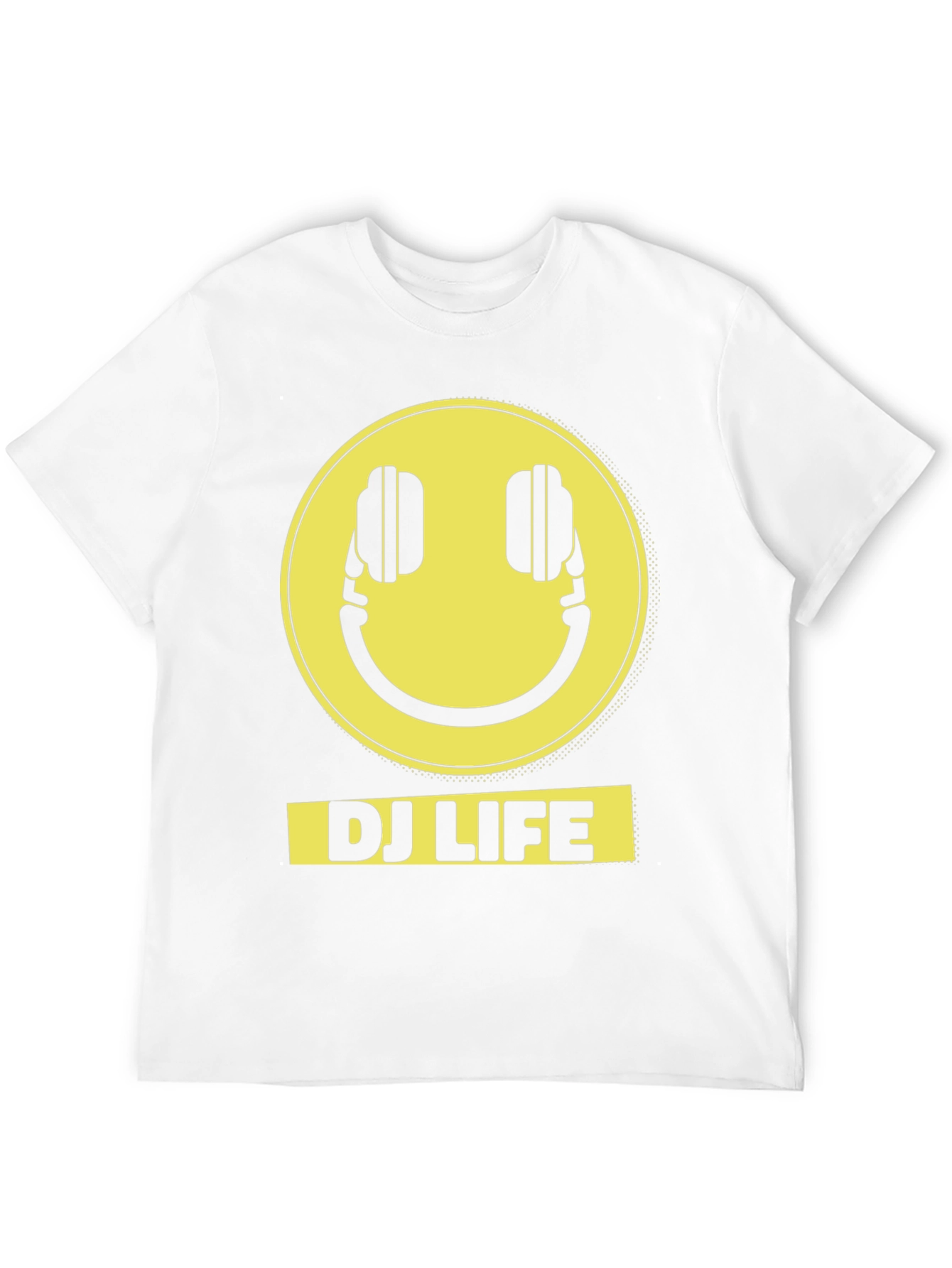 DJ Life Smiley Face Graphic Tee - Black