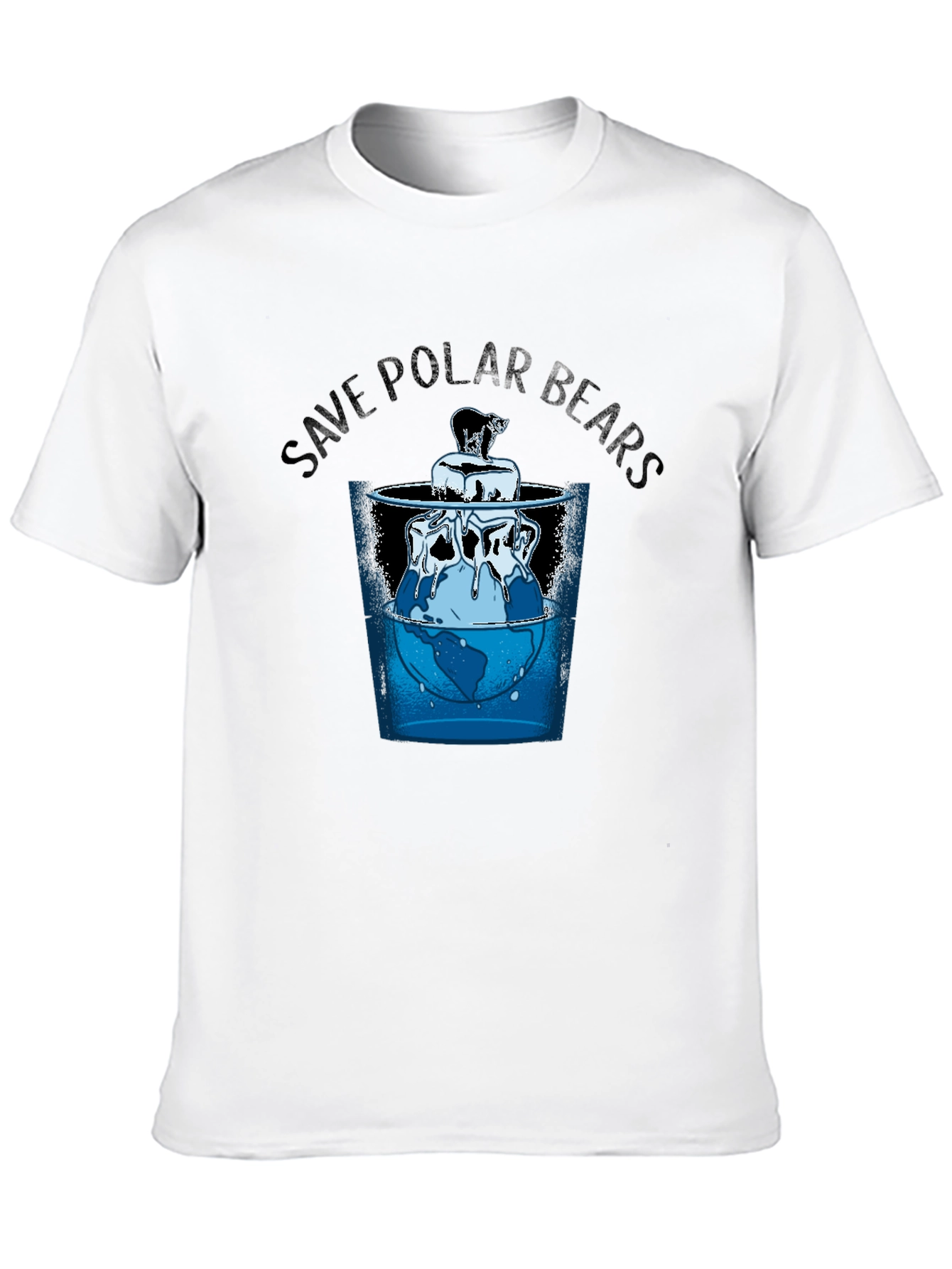 Save Polar Bears Graphic Tee - Environmental Awareness