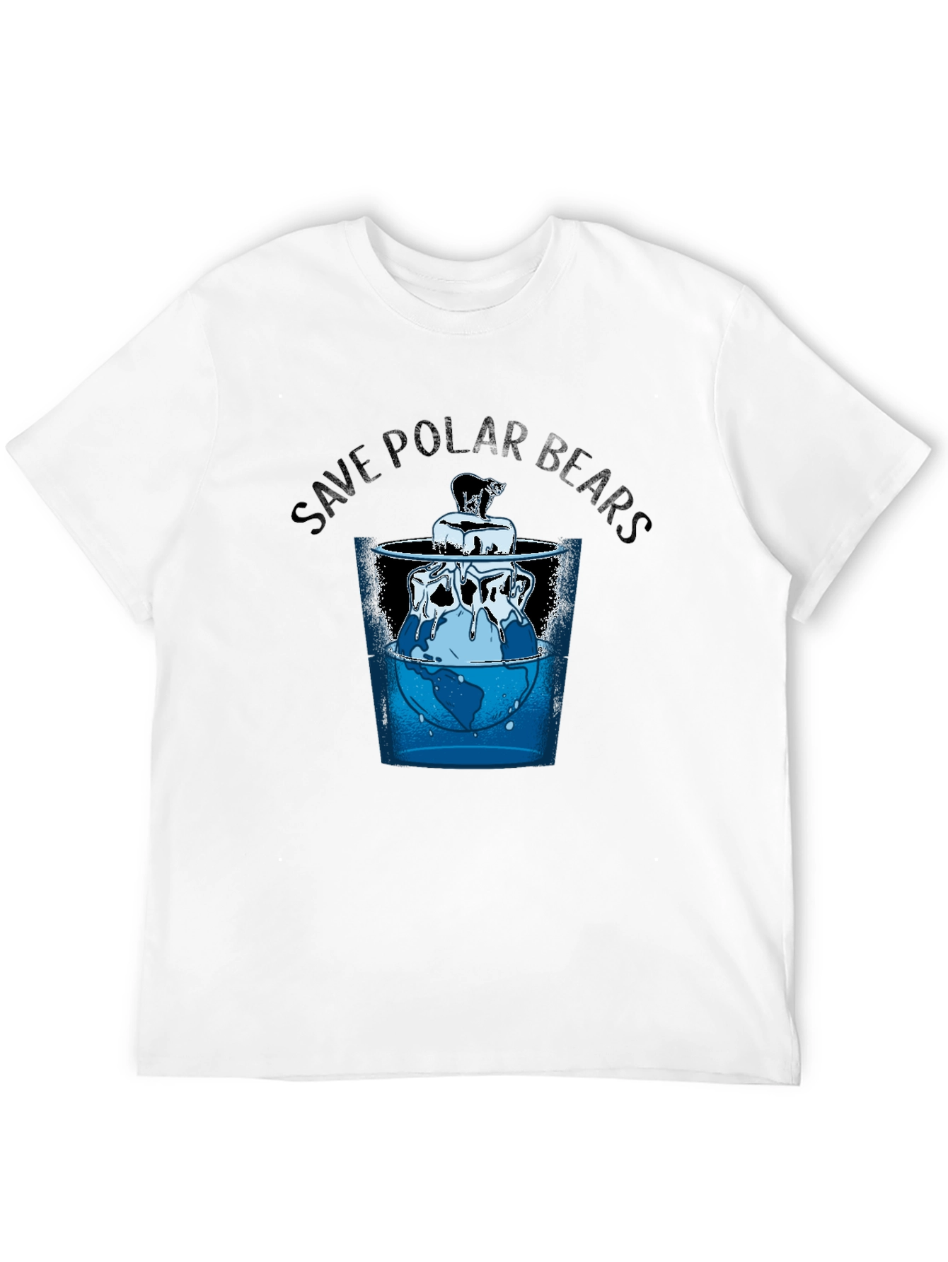 Save Polar Bears Graphic Tee - Environmental Awareness