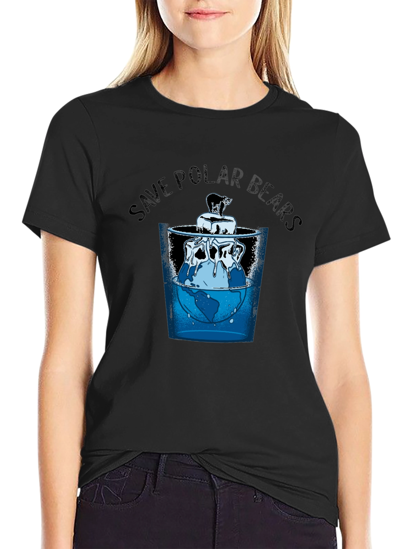 Save Polar Bears Graphic Tee - Environmental Awareness