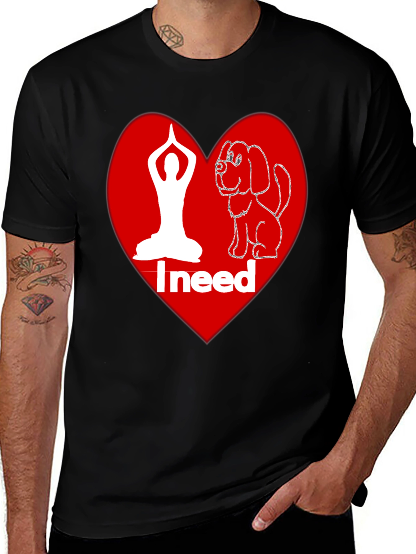 Yoga and Dog Lover T-Shirt - I Need