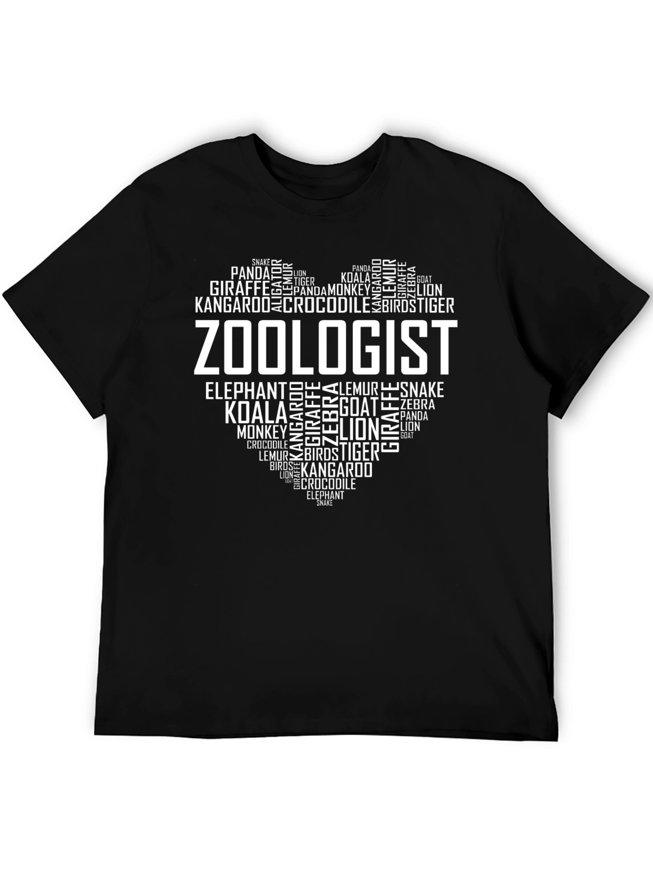 Zoologist Word Art Heart T-Shirt