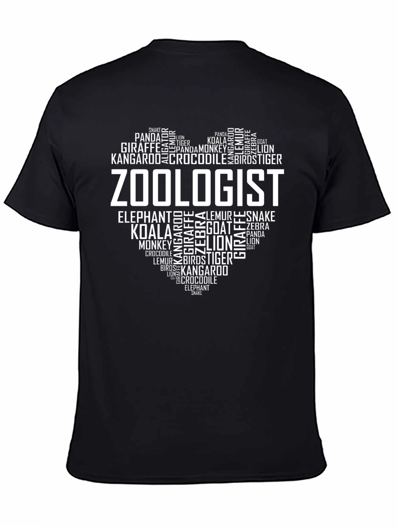 Zoologist Word Art Heart T-Shirt