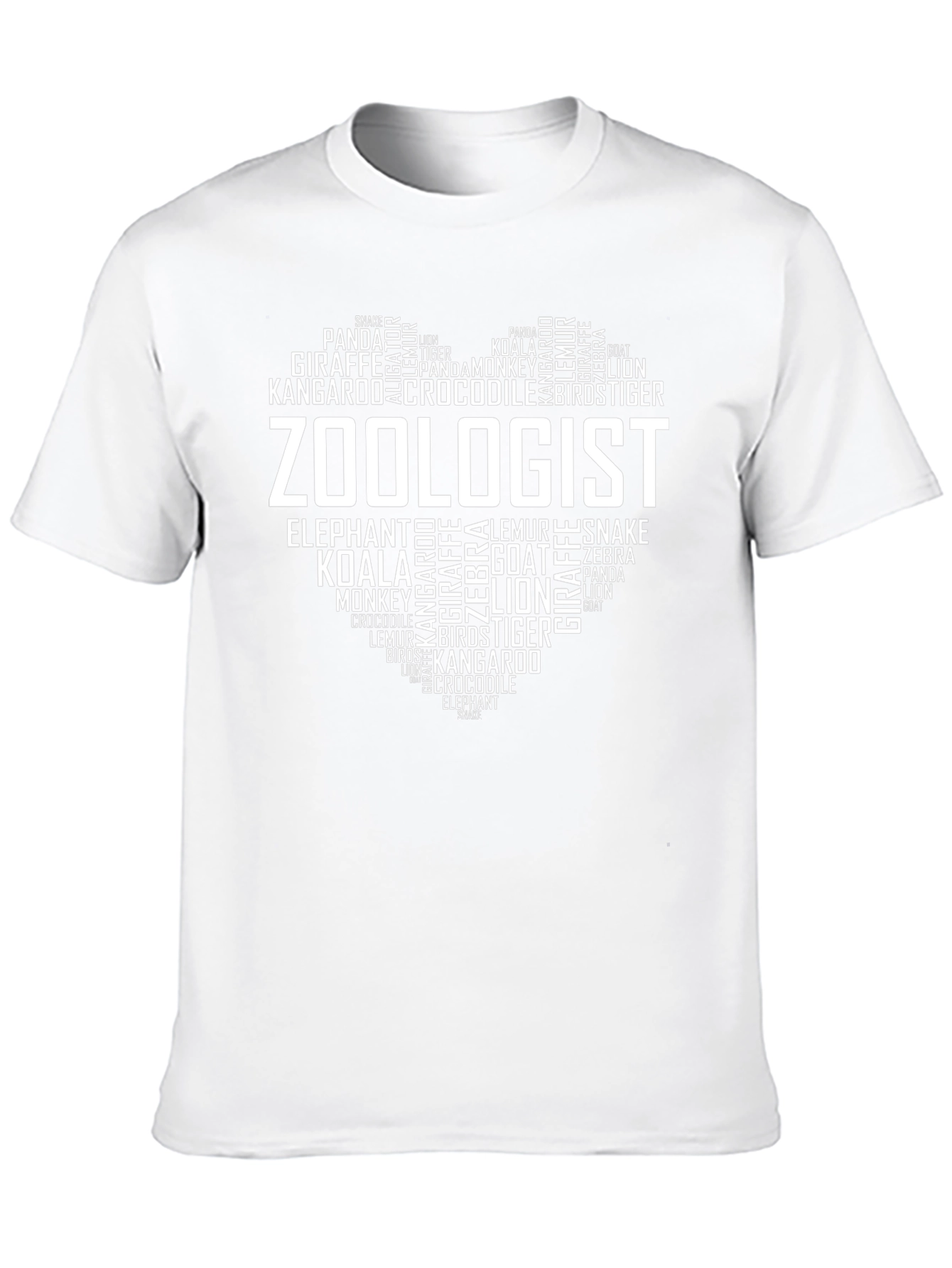 Zoologist Word Art Heart T-Shirt