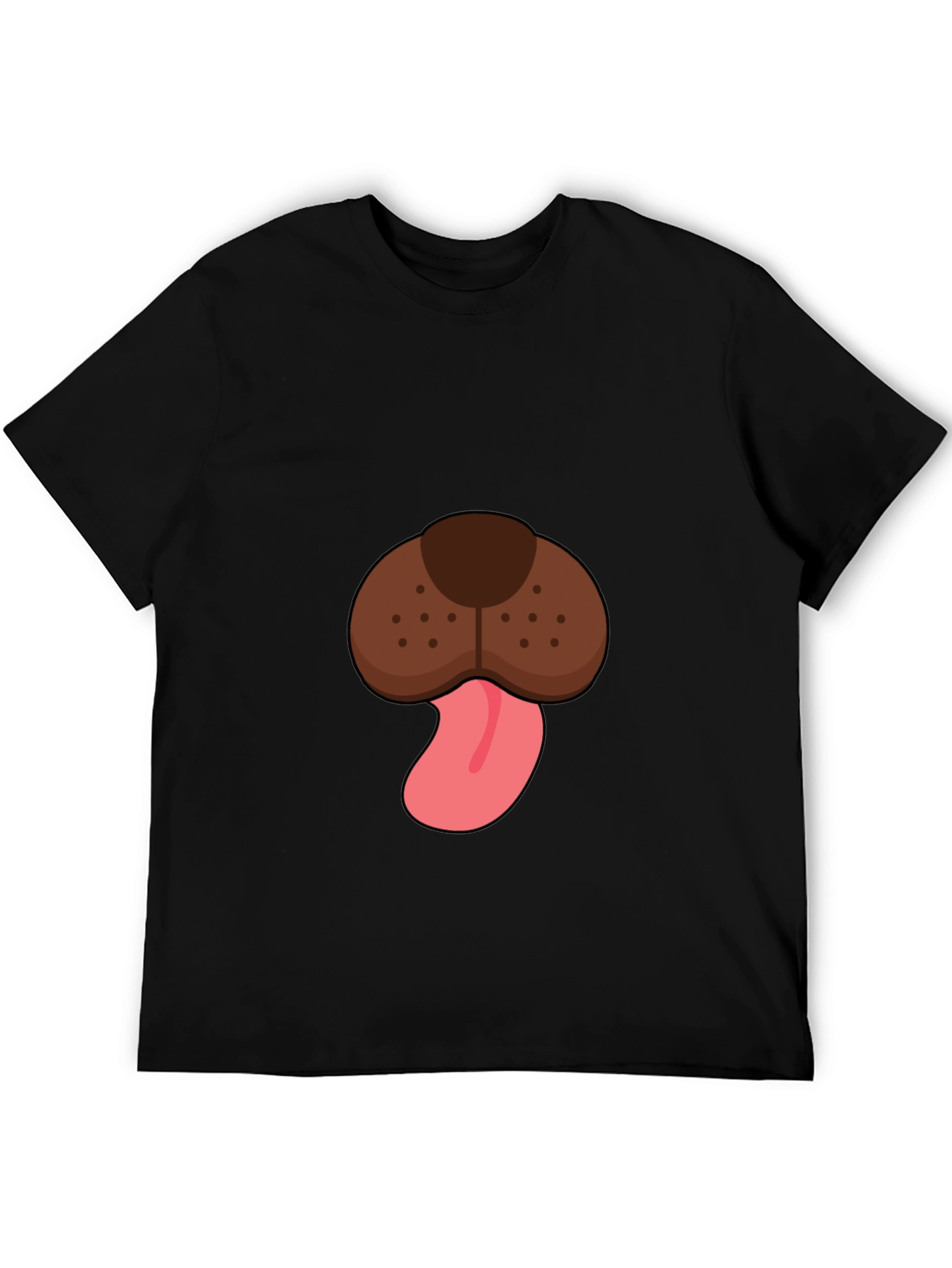 Dog Face Graphic Tee - Mens Black T-Shirt