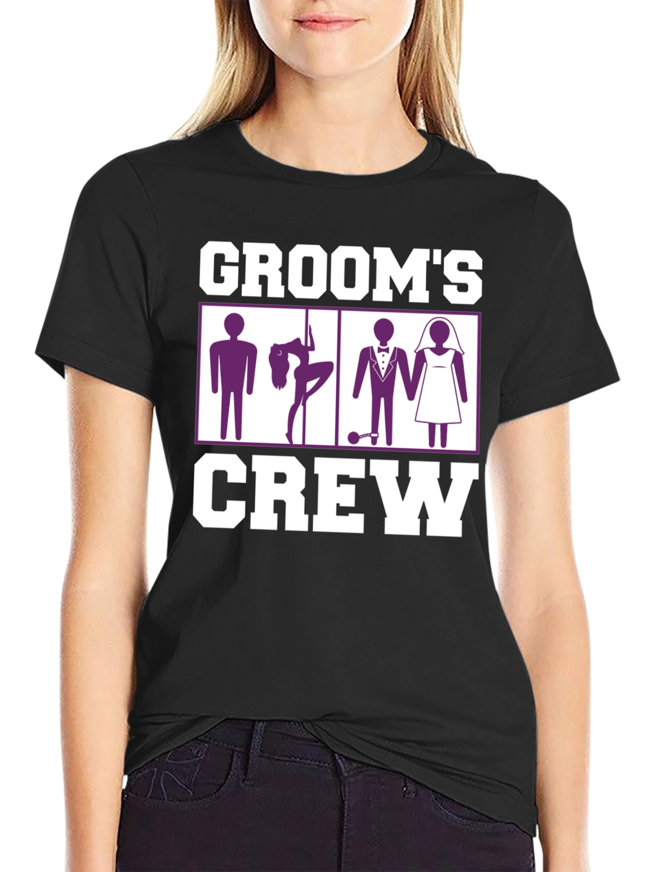 Grooms Crew Graphic Tee - Bachelor Party Fun