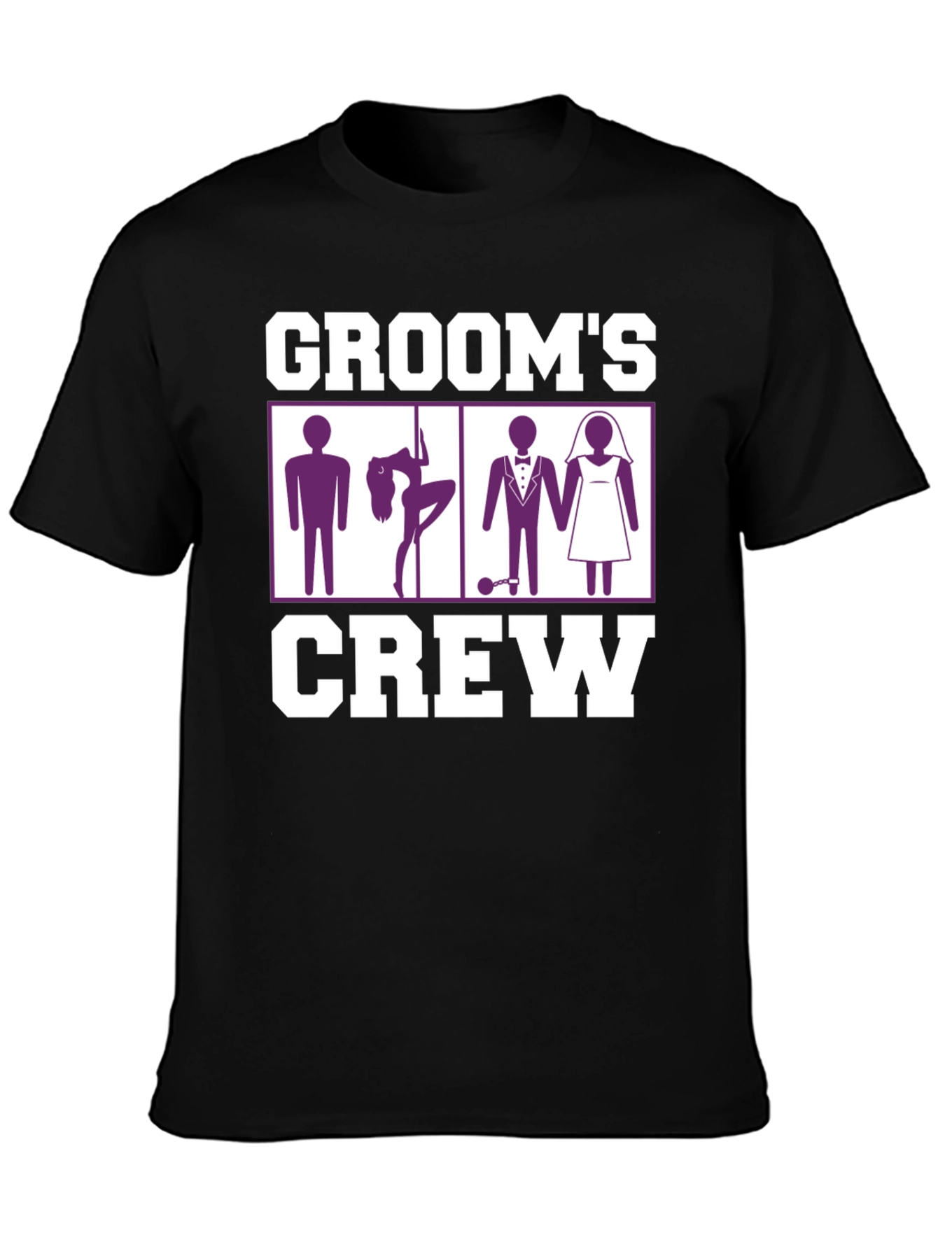 Grooms Crew Graphic Tee - Bachelor Party Fun