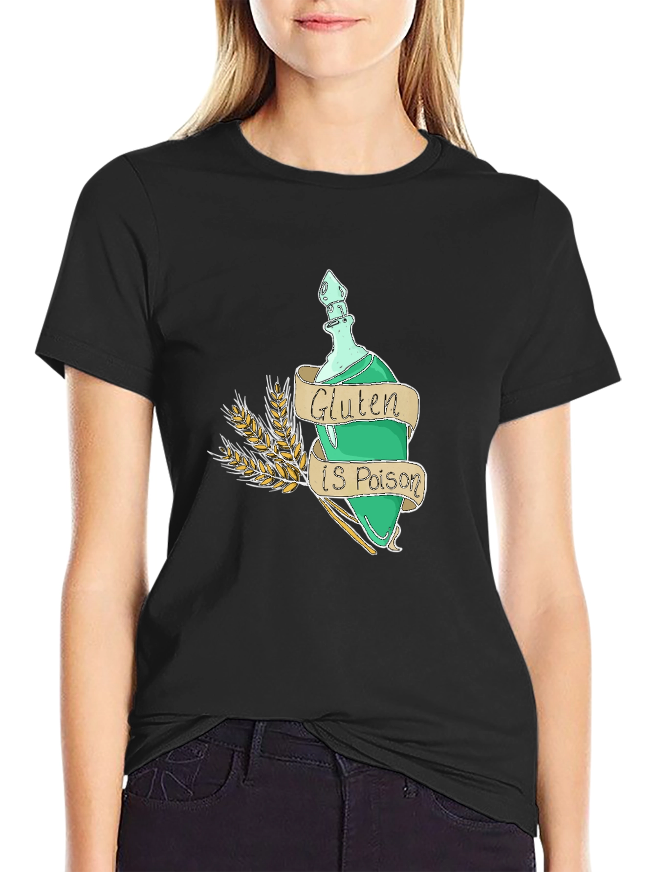 Gluten is Poison Graphic Tee - Novelty T-Shirt