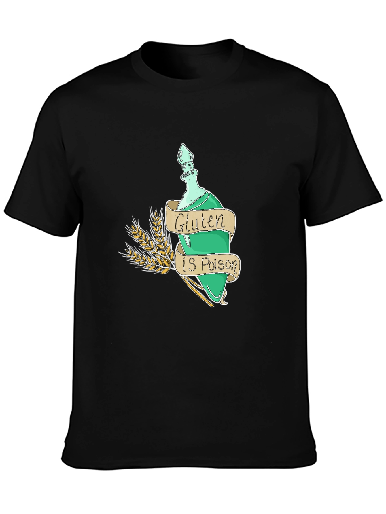 Gluten is Poison Graphic Tee - Novelty T-Shirt