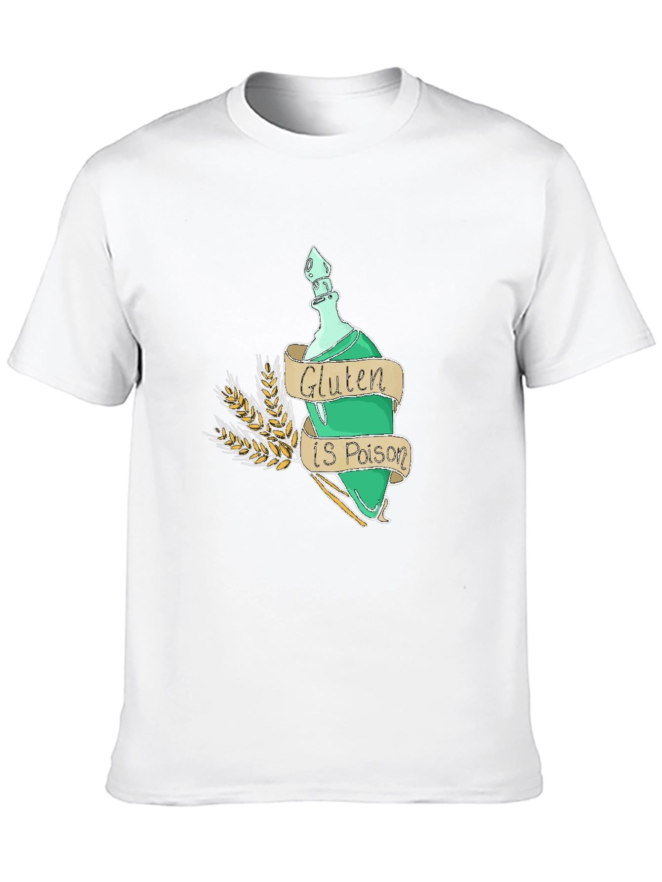 Gluten is Poison Graphic Tee - Novelty T-Shirt