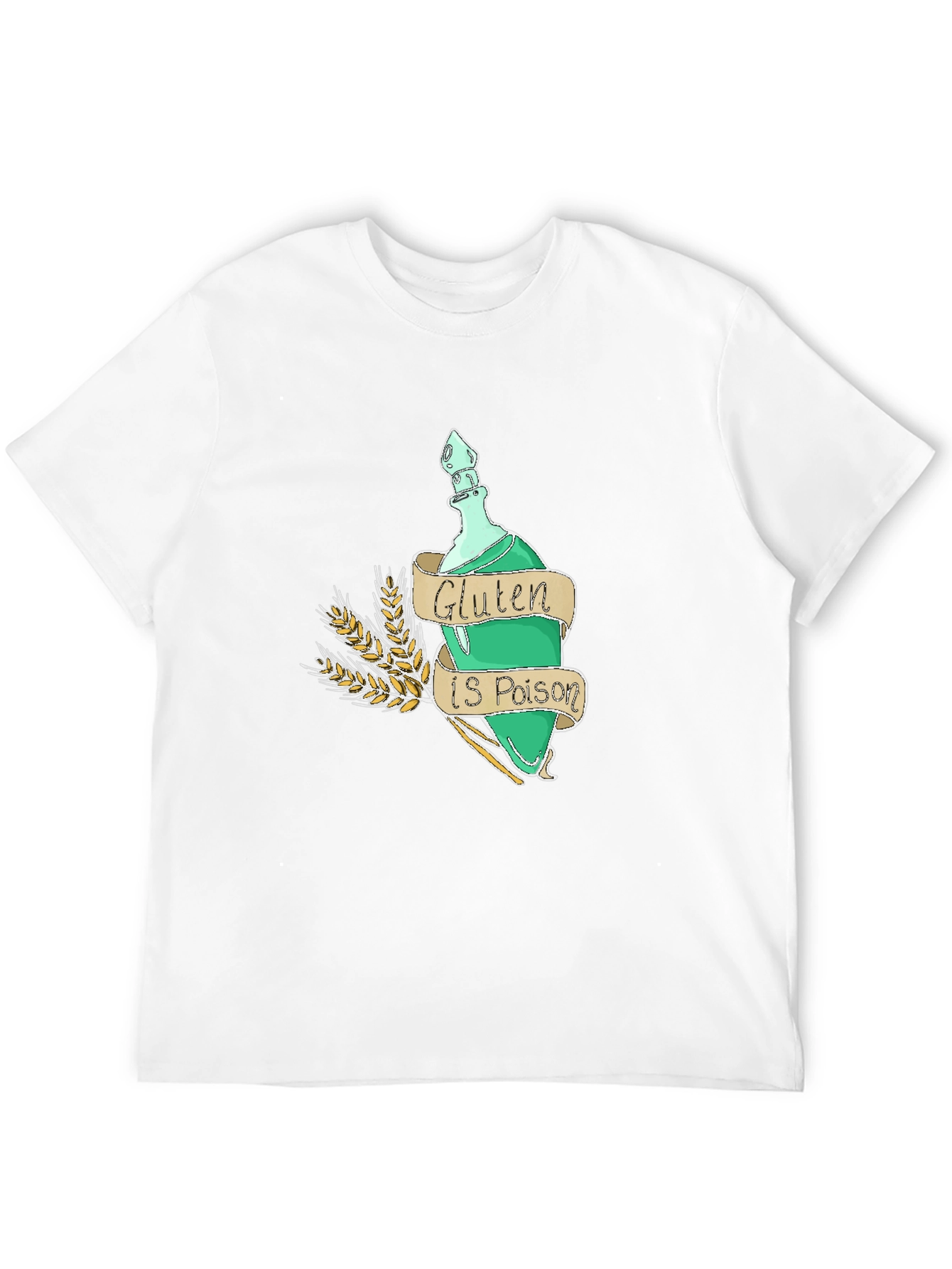 Gluten is Poison Graphic Tee - Novelty T-Shirt