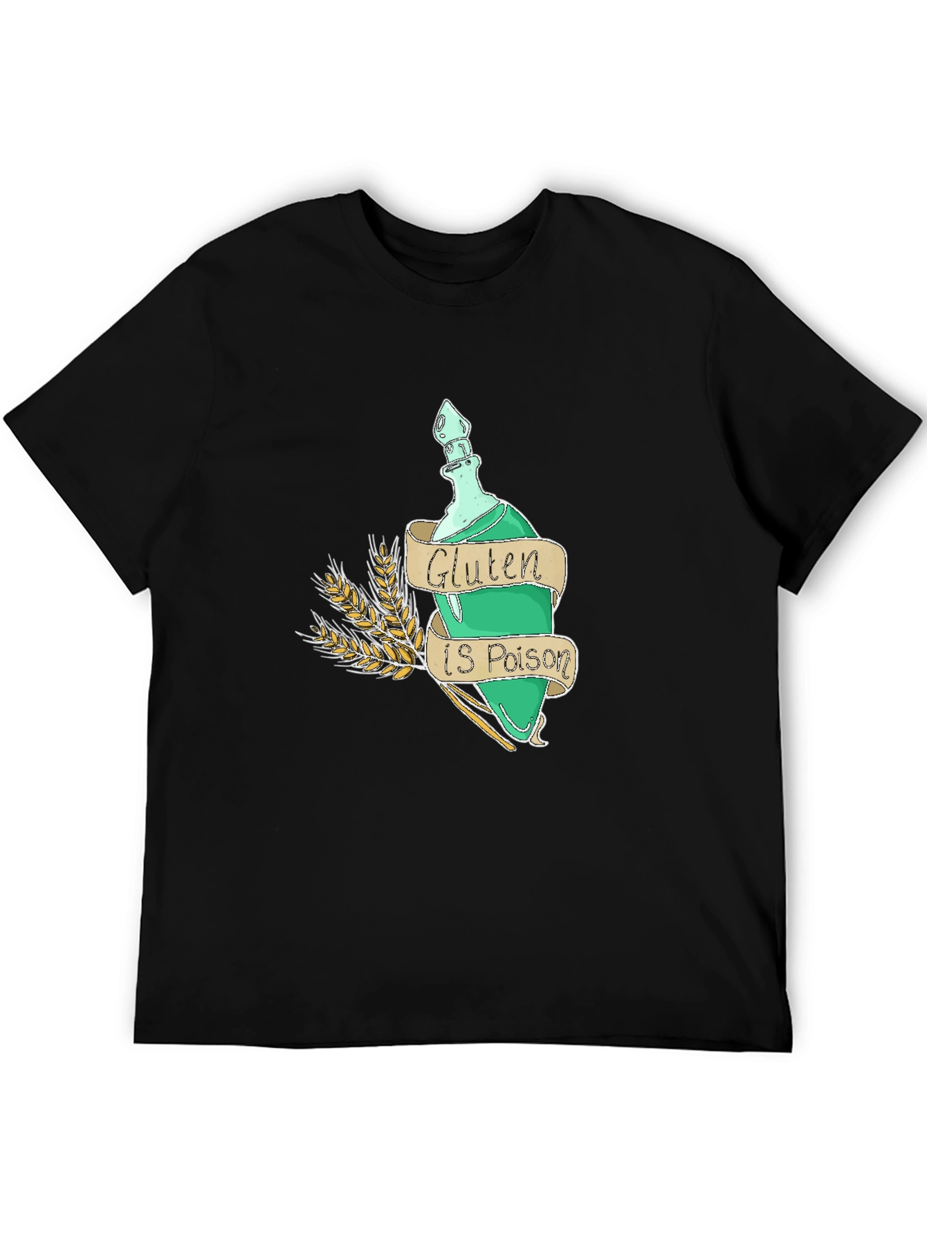 Gluten is Poison Graphic Tee - Novelty T-Shirt