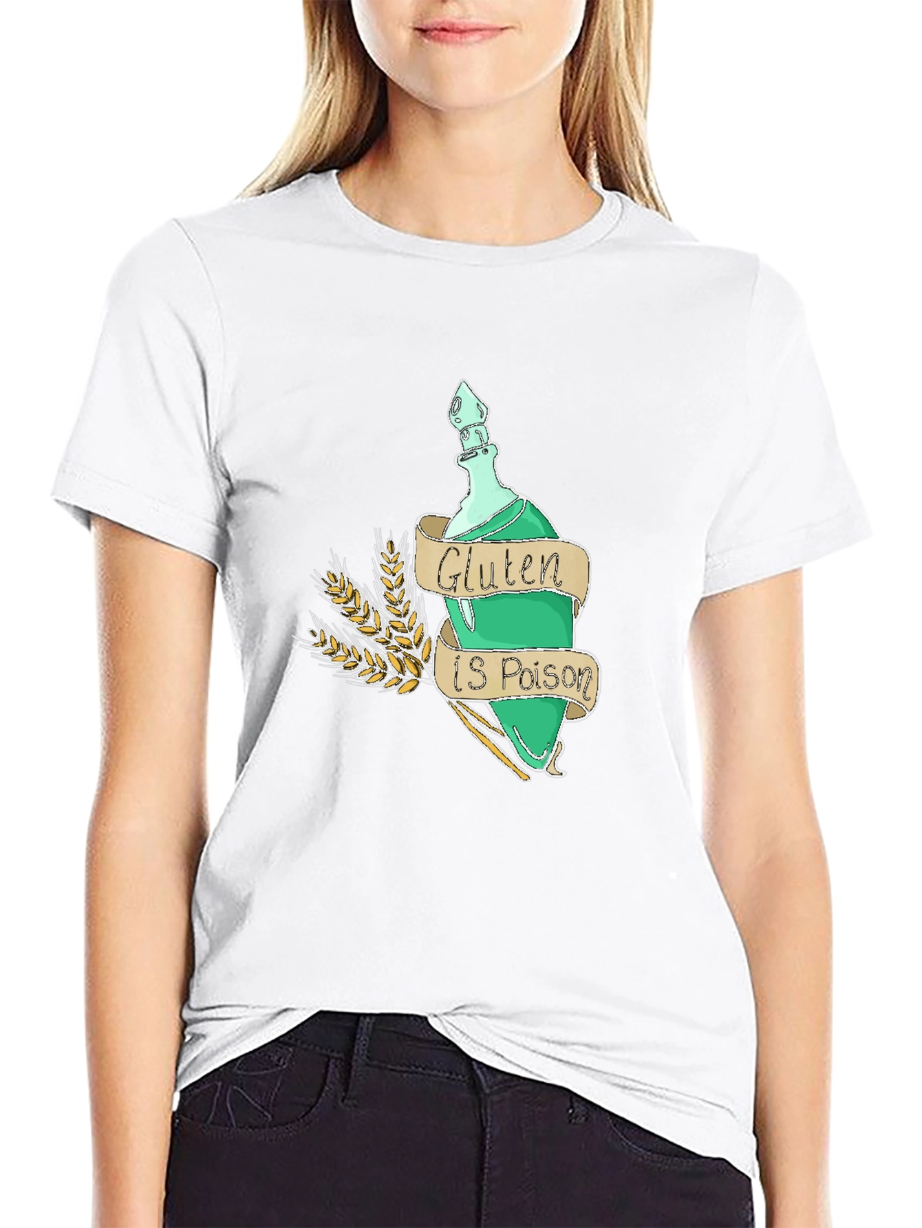 Gluten is Poison Graphic Tee - Novelty T-Shirt