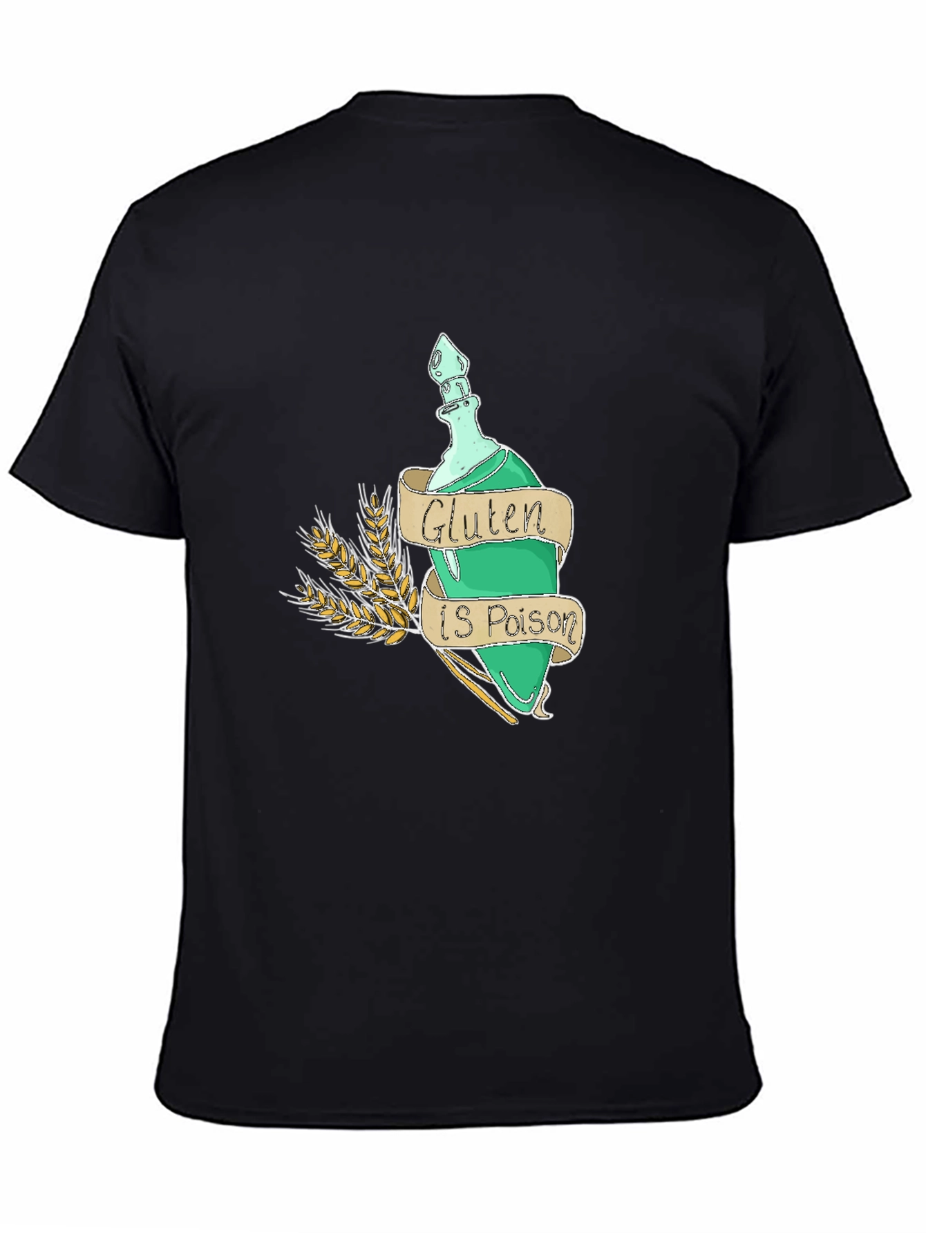 Gluten is Poison Graphic Tee - Novelty T-Shirt