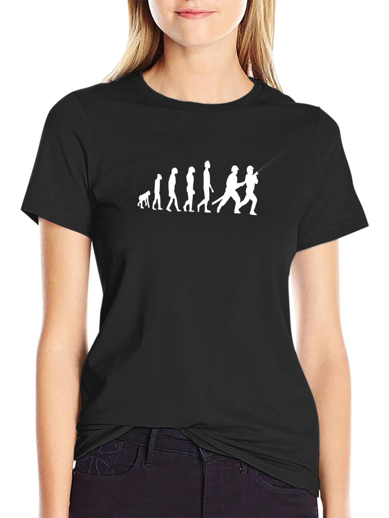 Evolution of Baseball Black T-Shirt