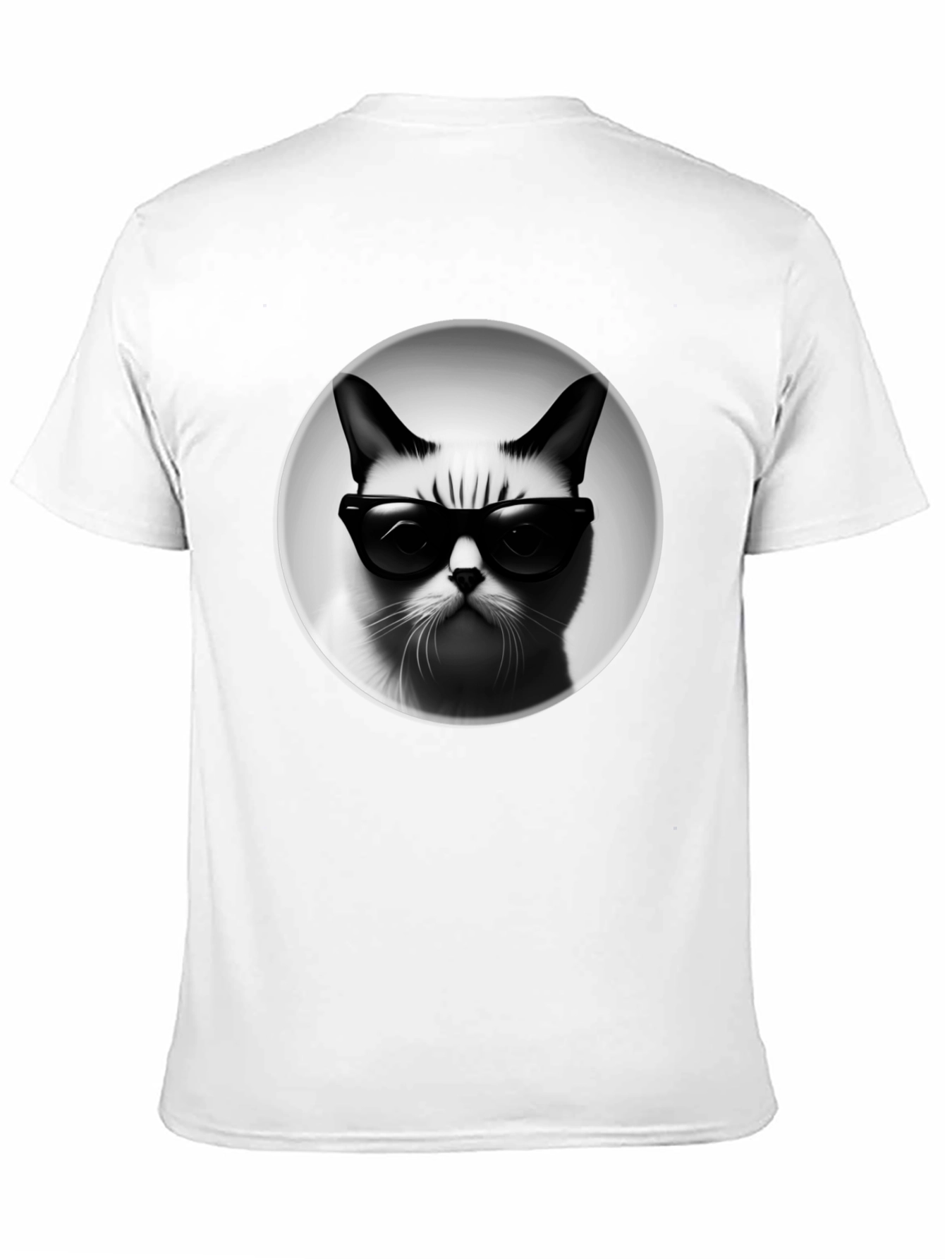 Cool Cat Graphic Tee - Black Cotton T-Shirt