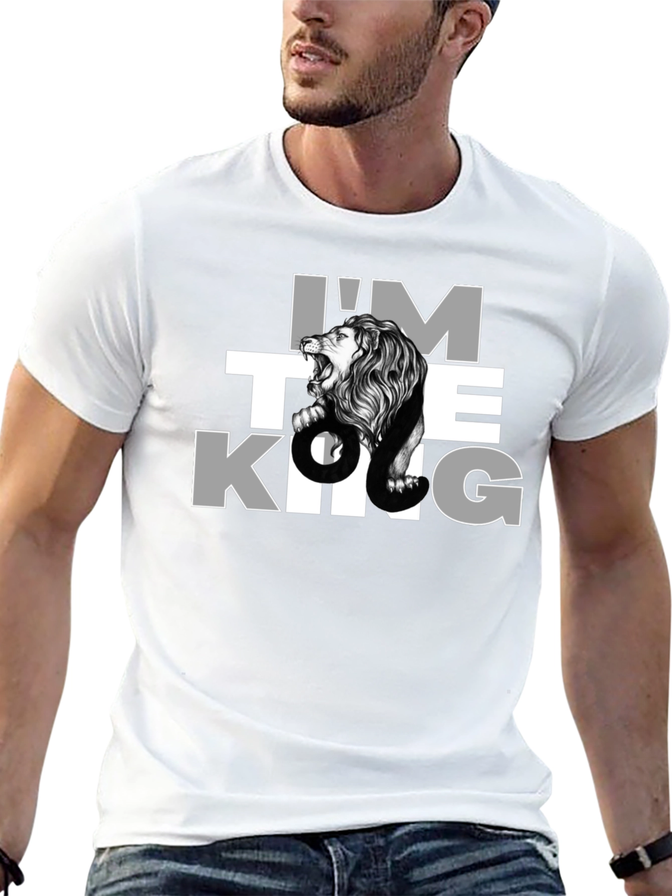 Im The King Lion Graphic Tee - Black