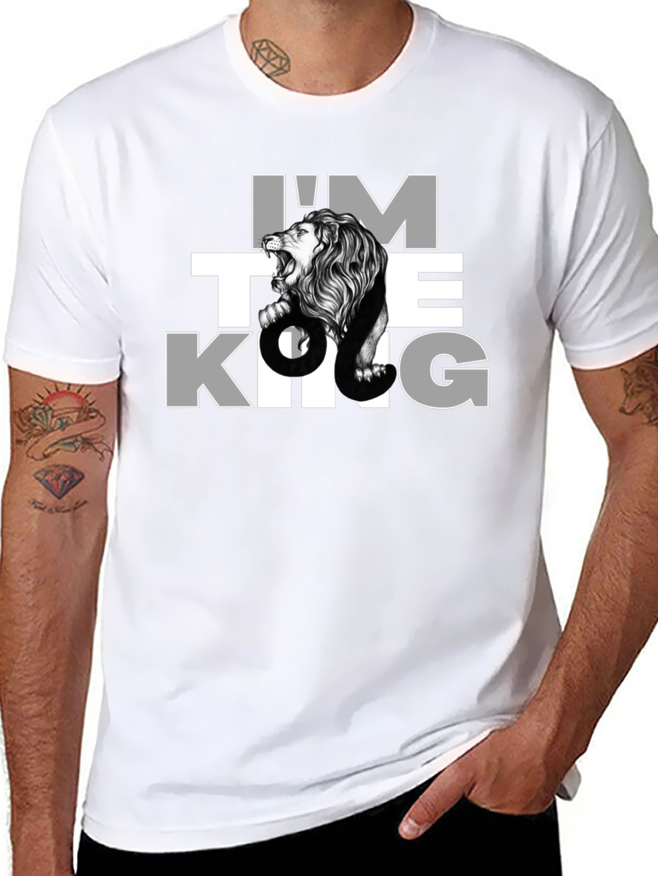 Im The King Lion Graphic Tee - Black
