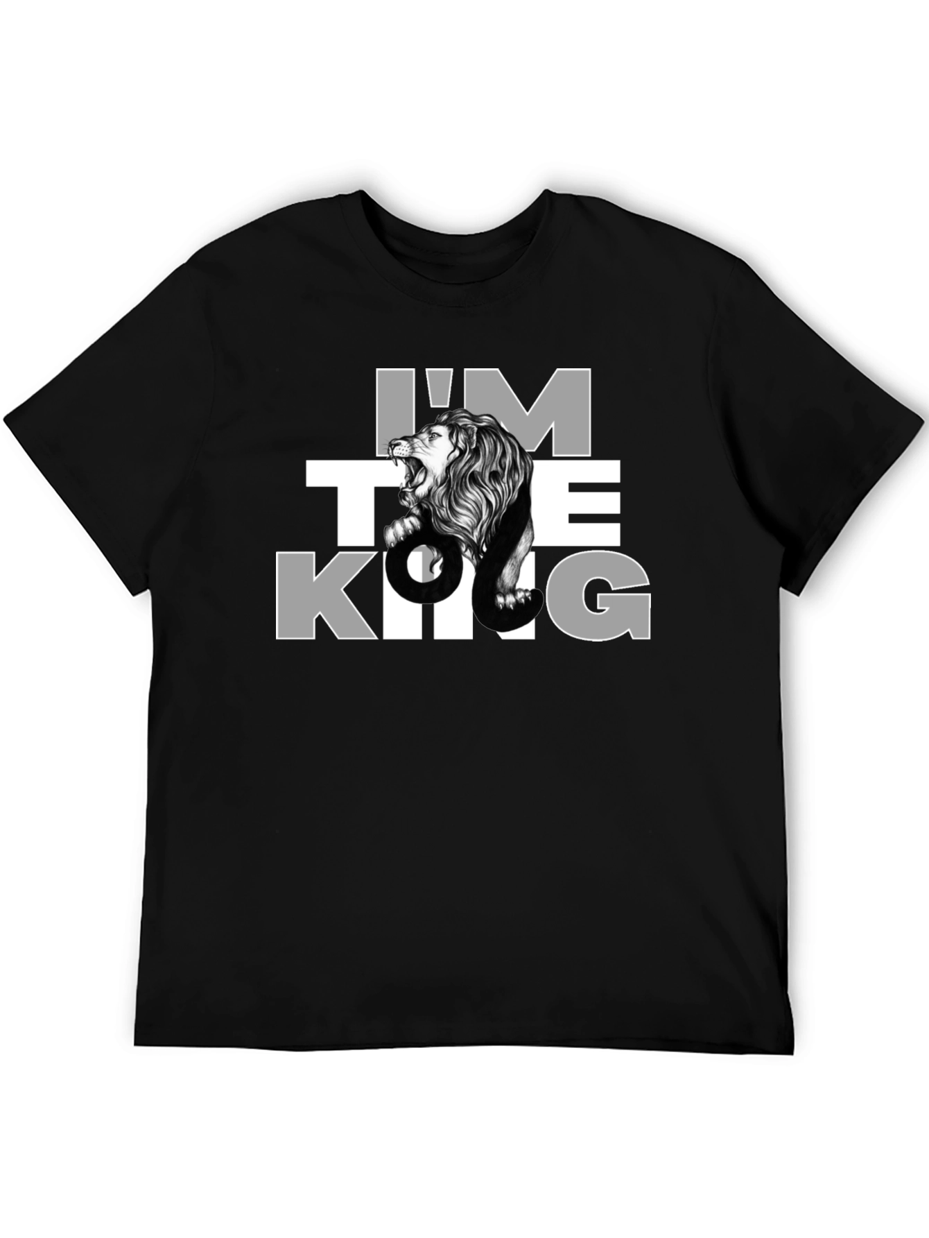Im The King Lion Graphic Tee - Black