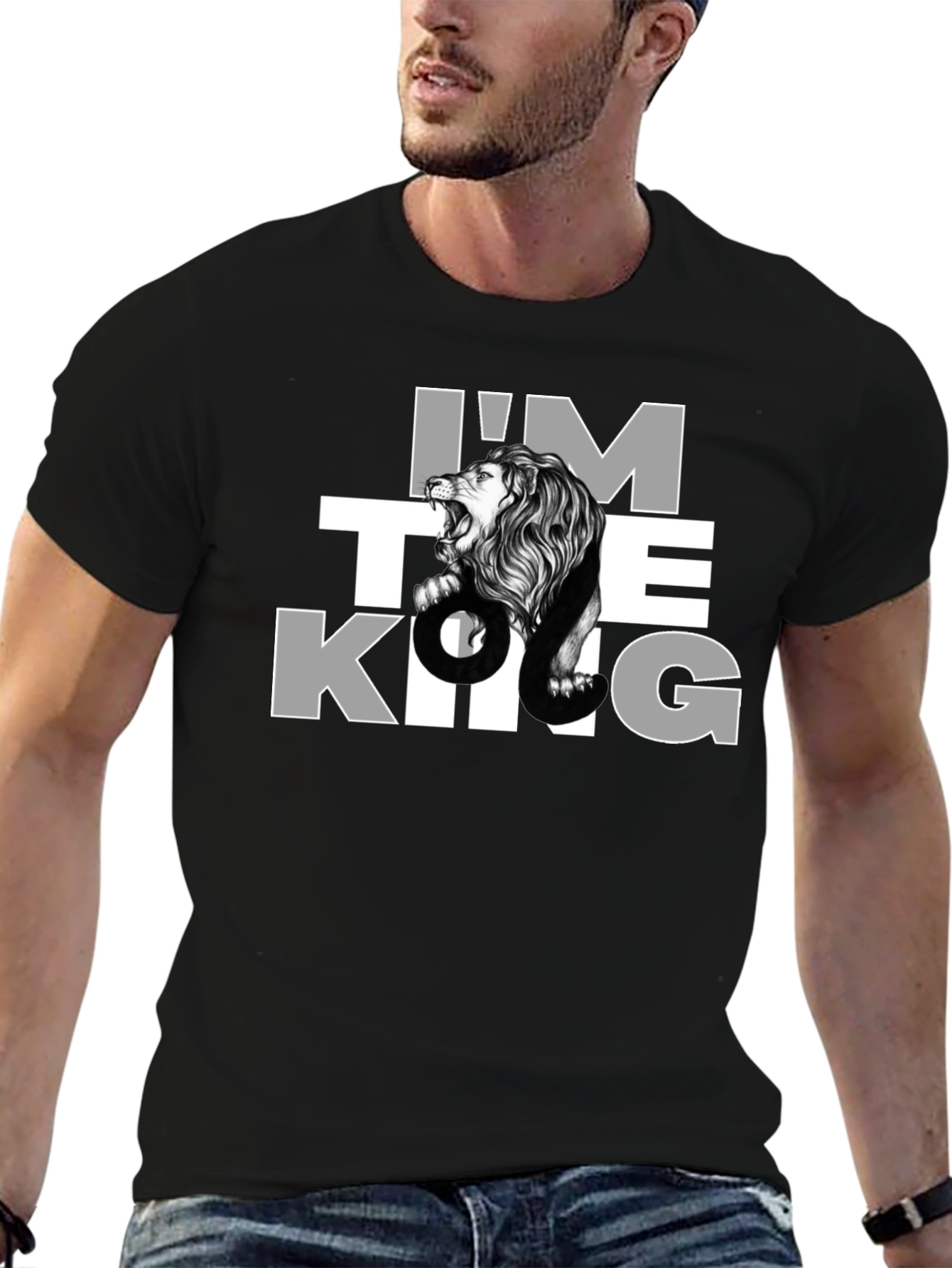 Im The King Lion Graphic Tee - Black