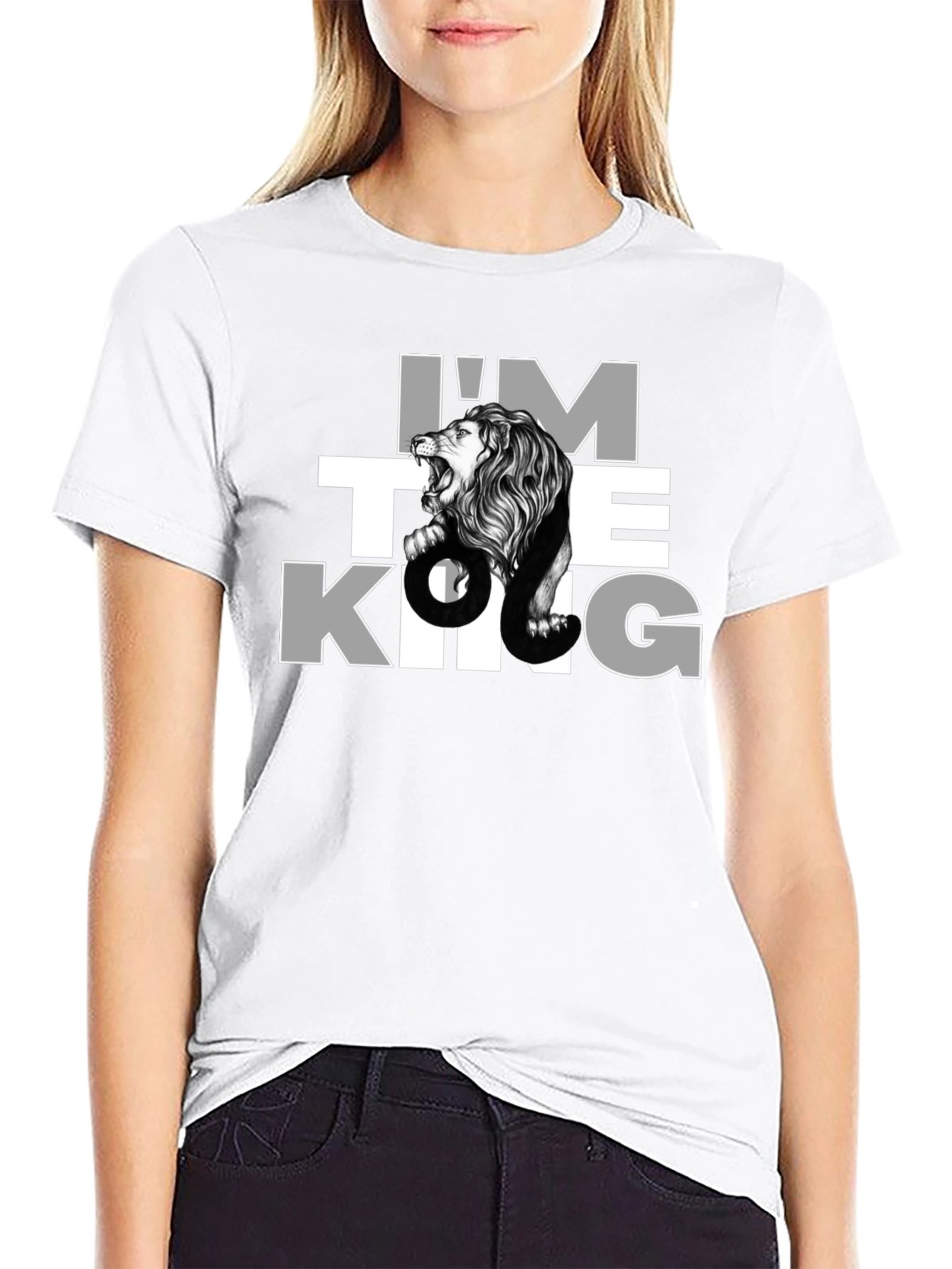 Im The King Lion Graphic Tee - Black
