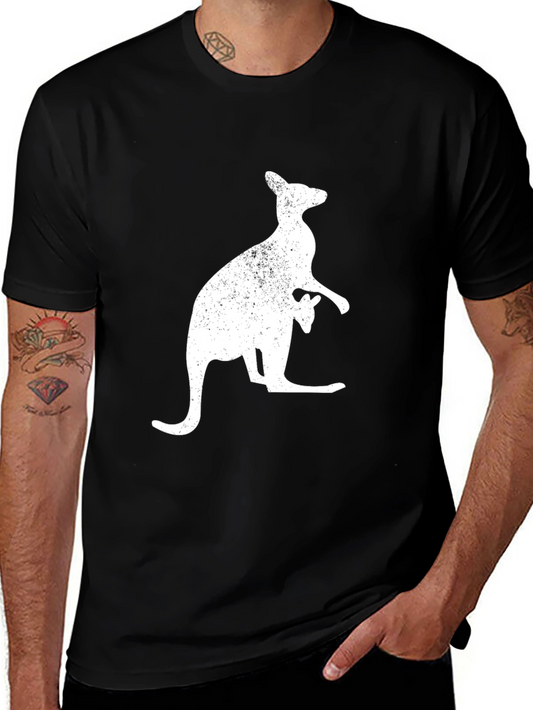 Kangaroo Graphic T-Shirt - Black