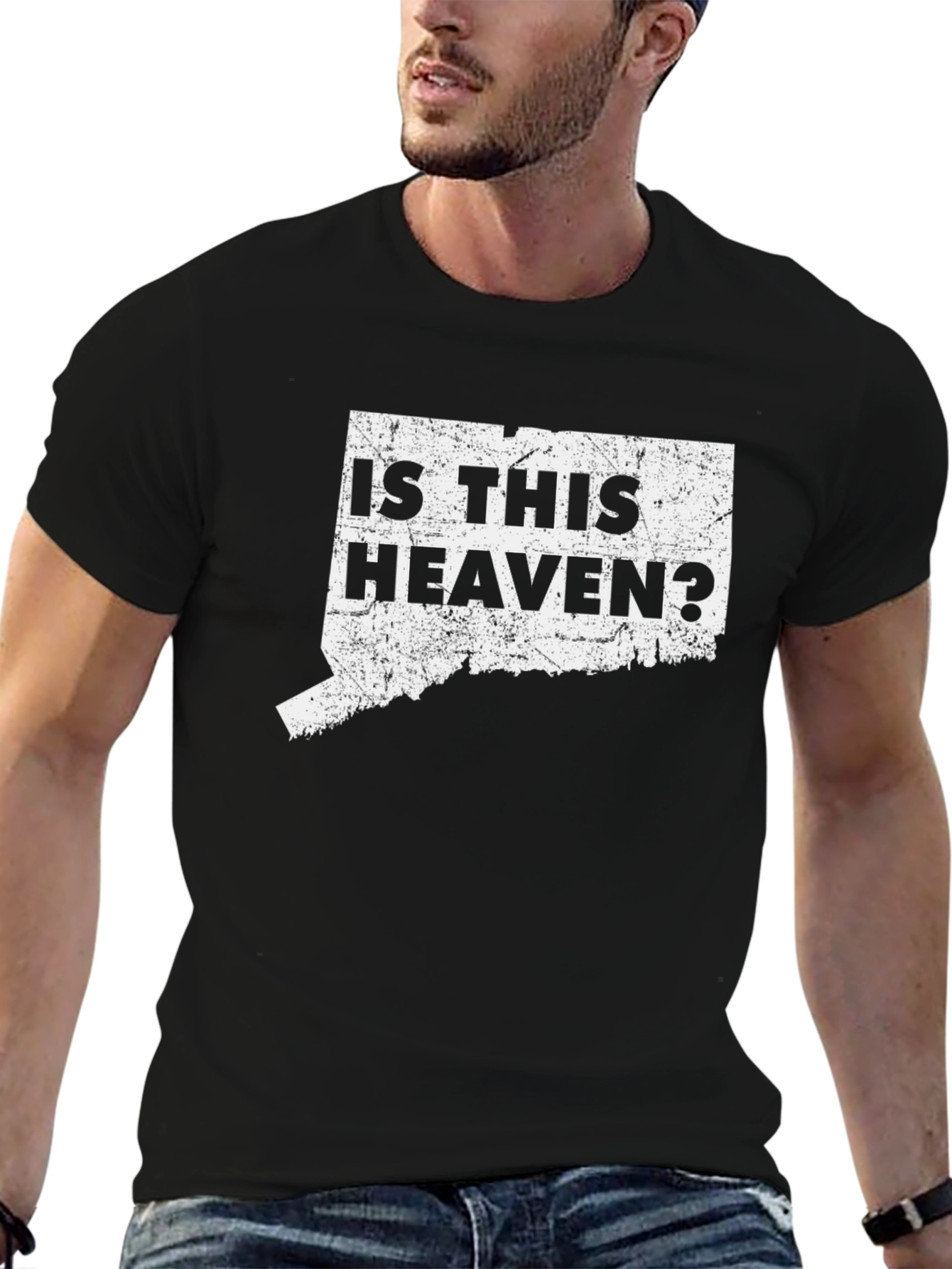 Is This Heaven? State Outline Graphic T-Shirt