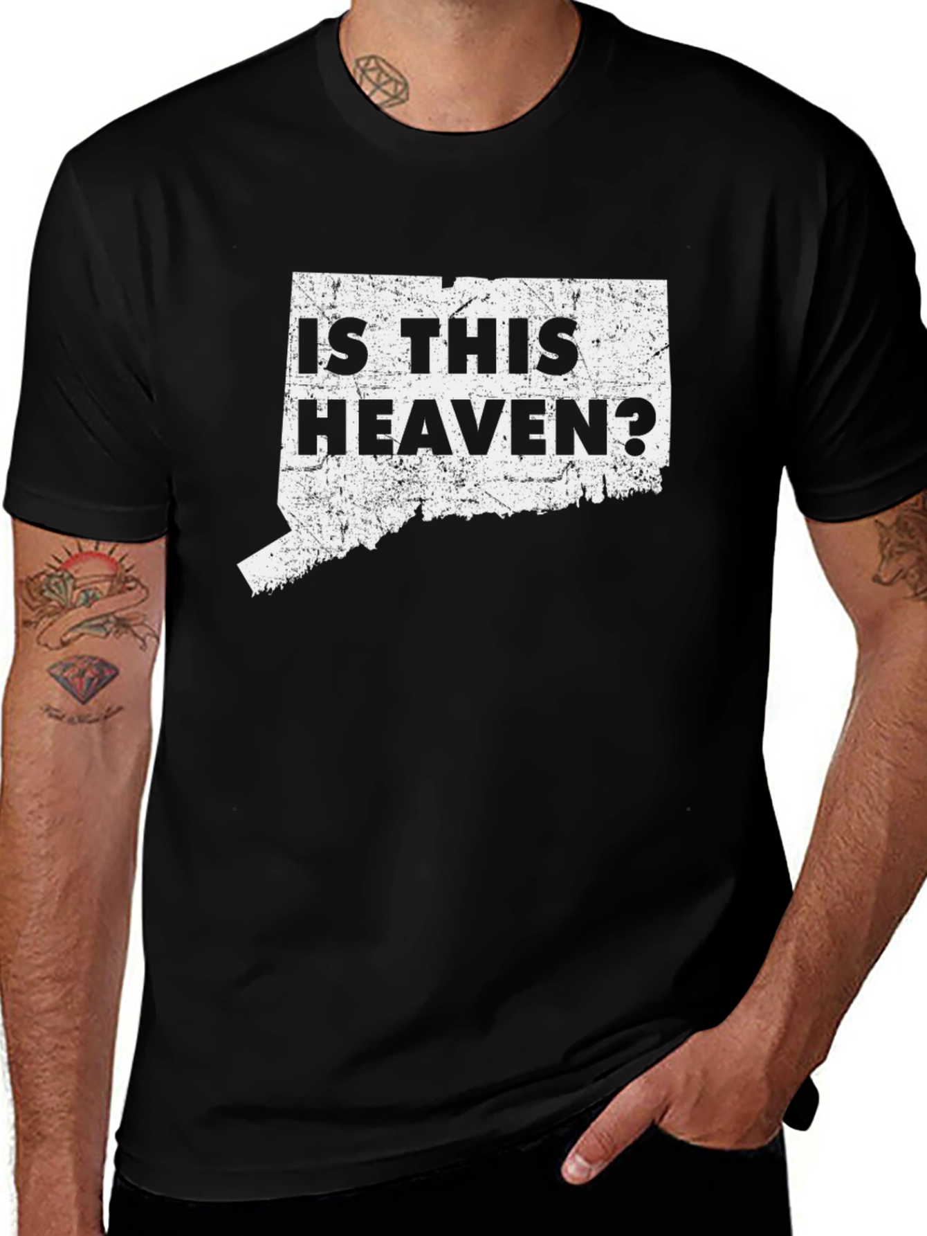 Is This Heaven? State Outline Graphic T-Shirt