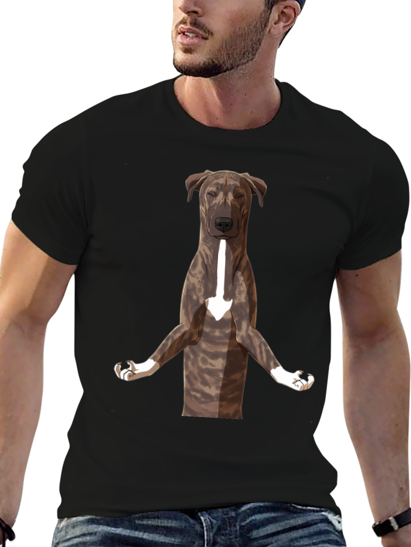 Yoga Dog Graphic Tee - Black