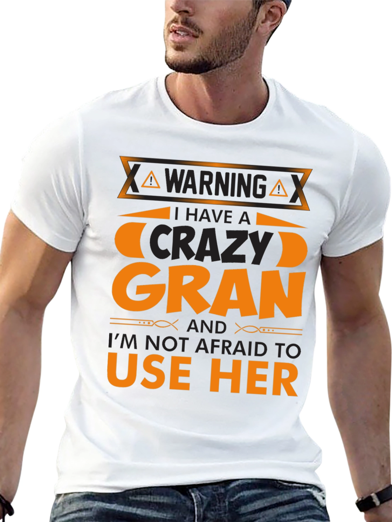 Warning Crazy Gran T-Shirt Novelty Graphic Tee