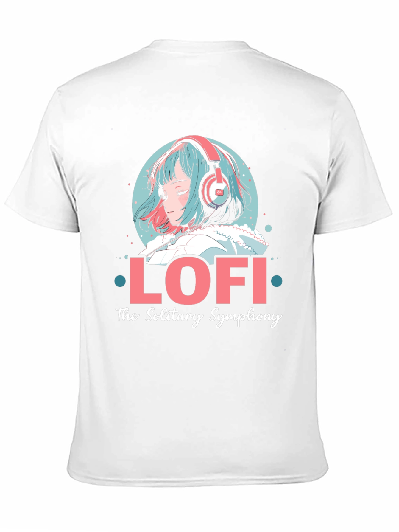 Lofi Anime Girl Graphic Black T-Shirt