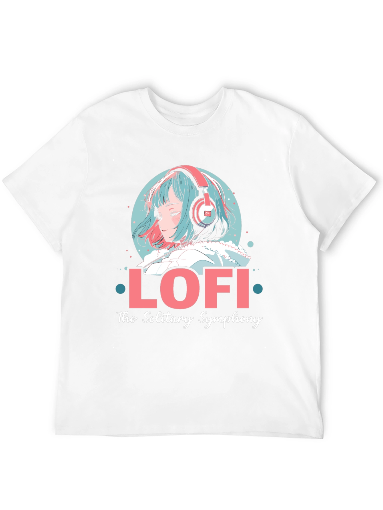 Lofi Anime Girl Graphic Black T-Shirt