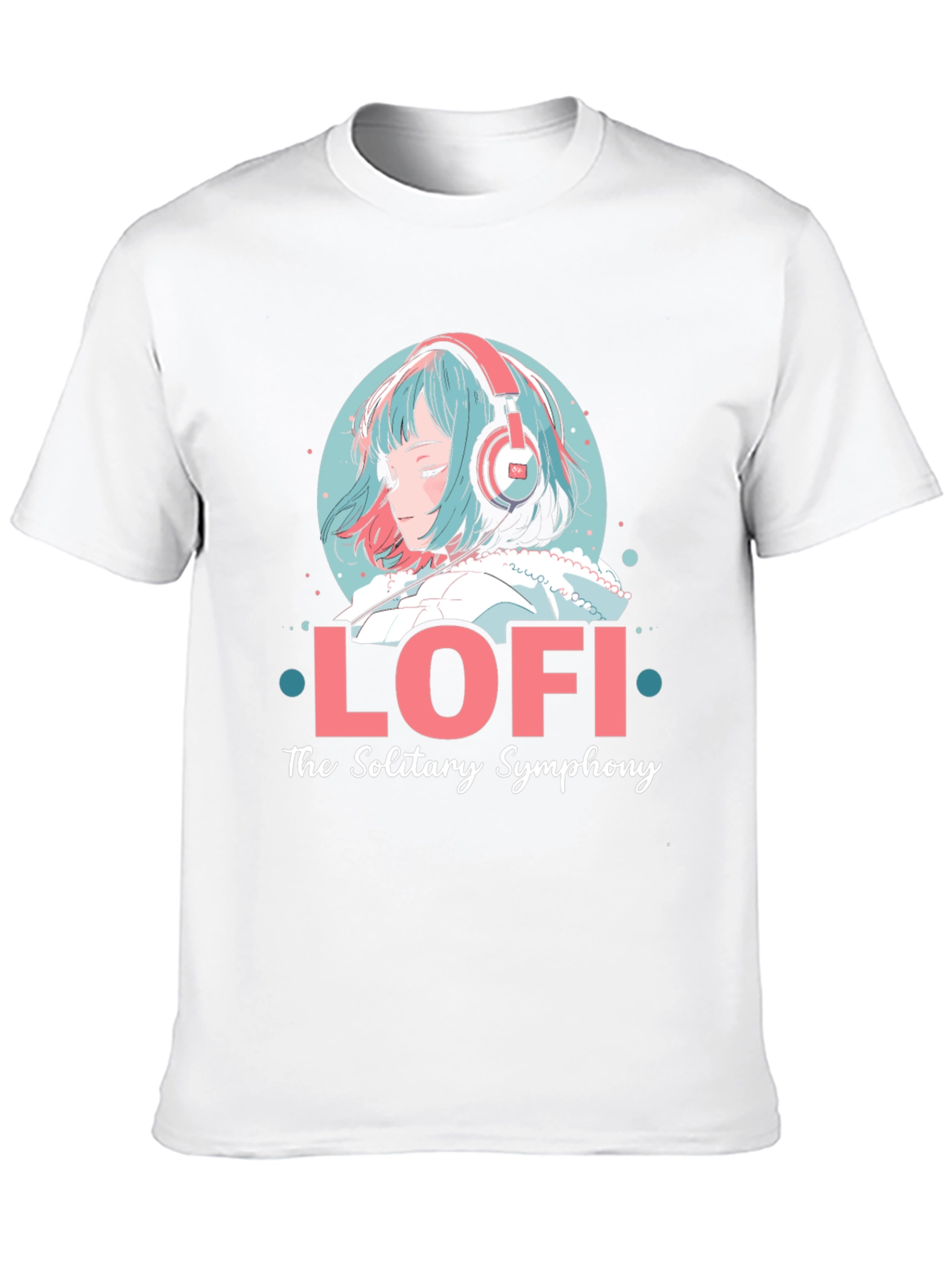 Lofi Anime Girl Graphic Black T-Shirt