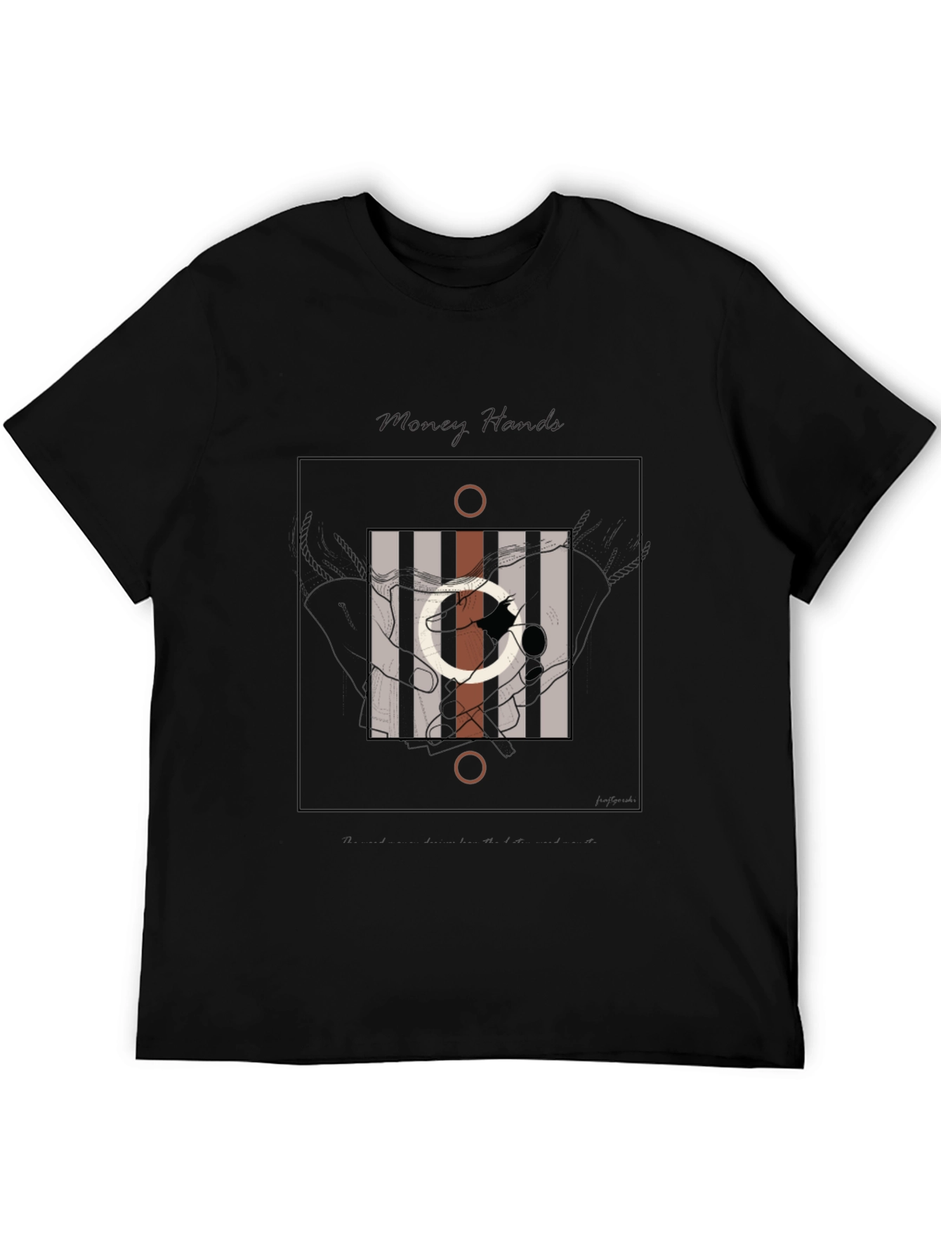 Abstract Graphic Print Crew Neck Tee