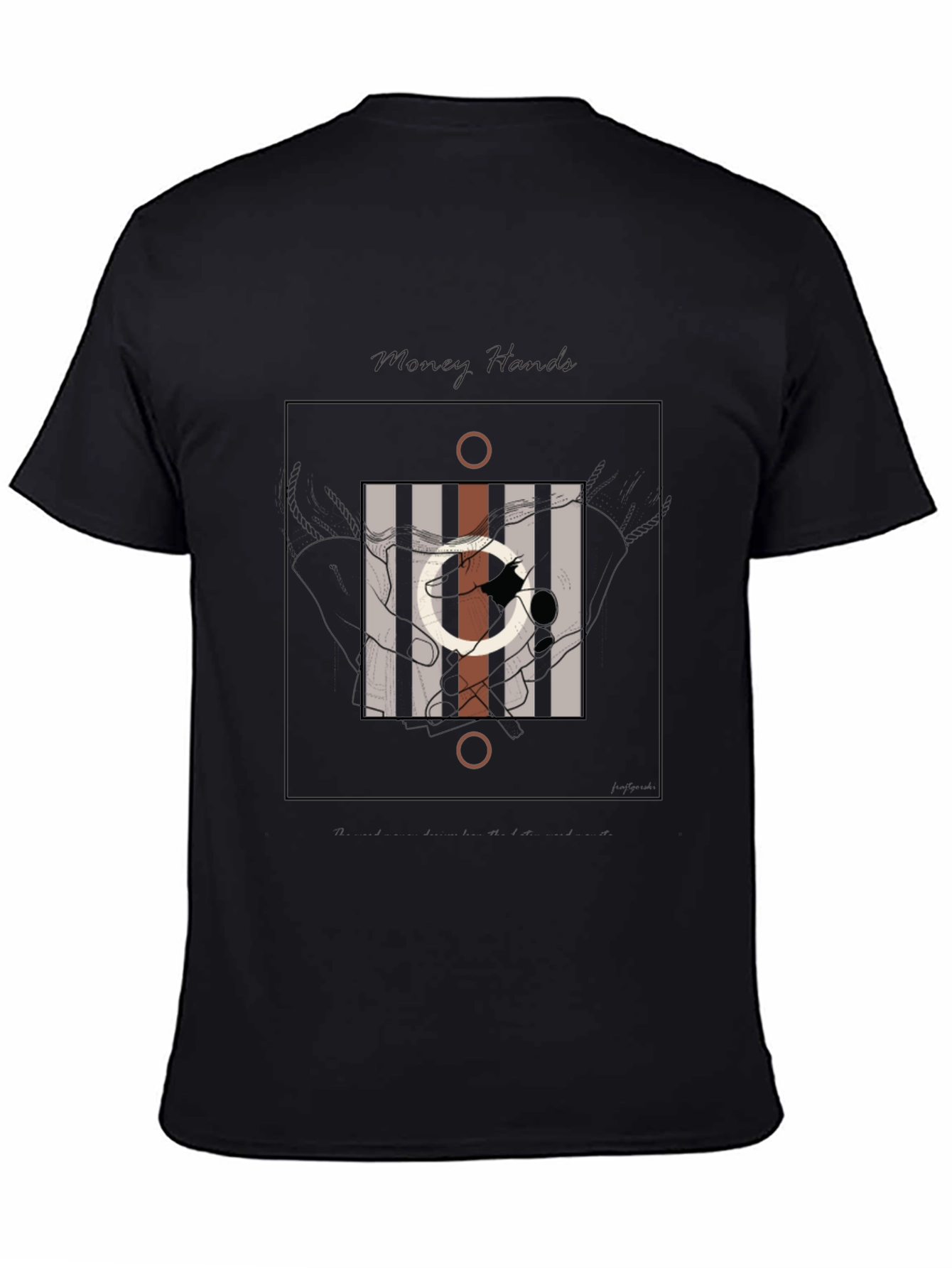 Abstract Graphic Print Crew Neck Tee