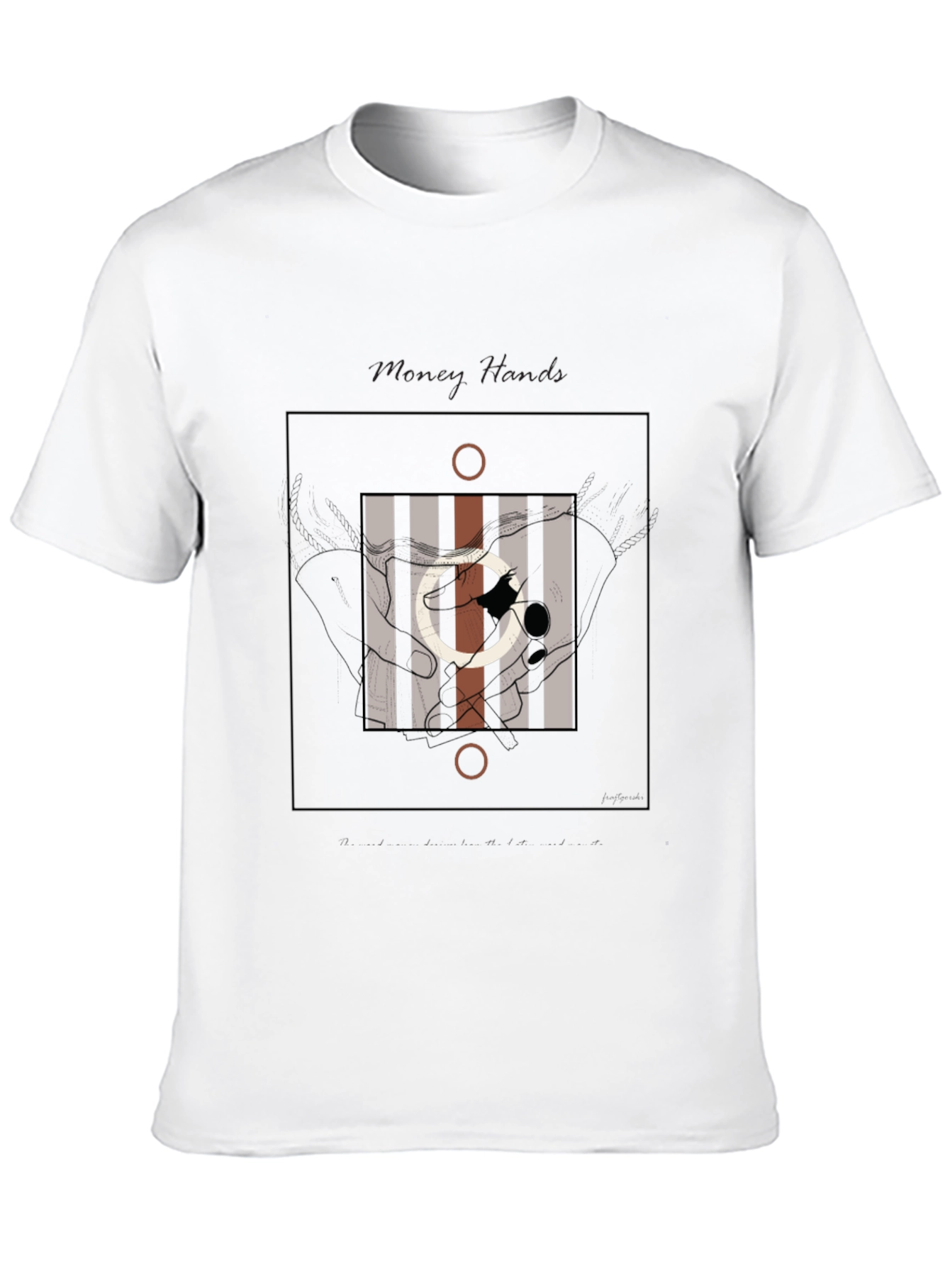 Abstract Graphic Print Crew Neck Tee