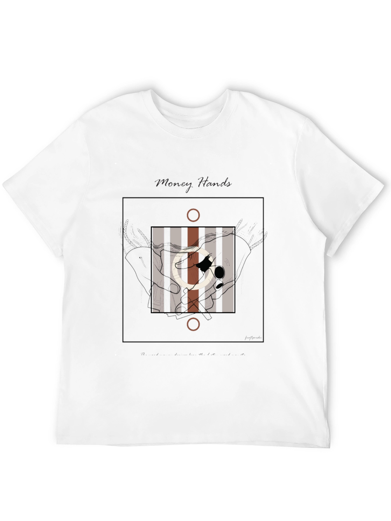 Abstract Graphic Print Crew Neck Tee