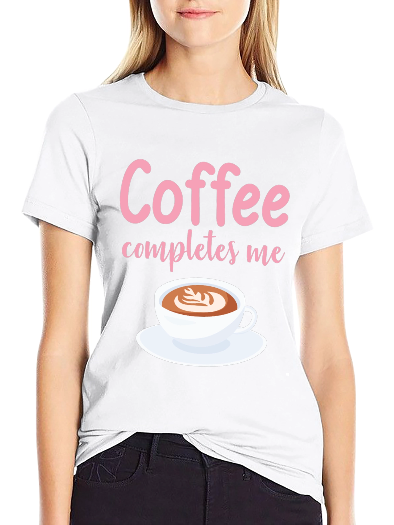 Coffee Completes Me Graphic Tee - Unisex Black T-Shirt