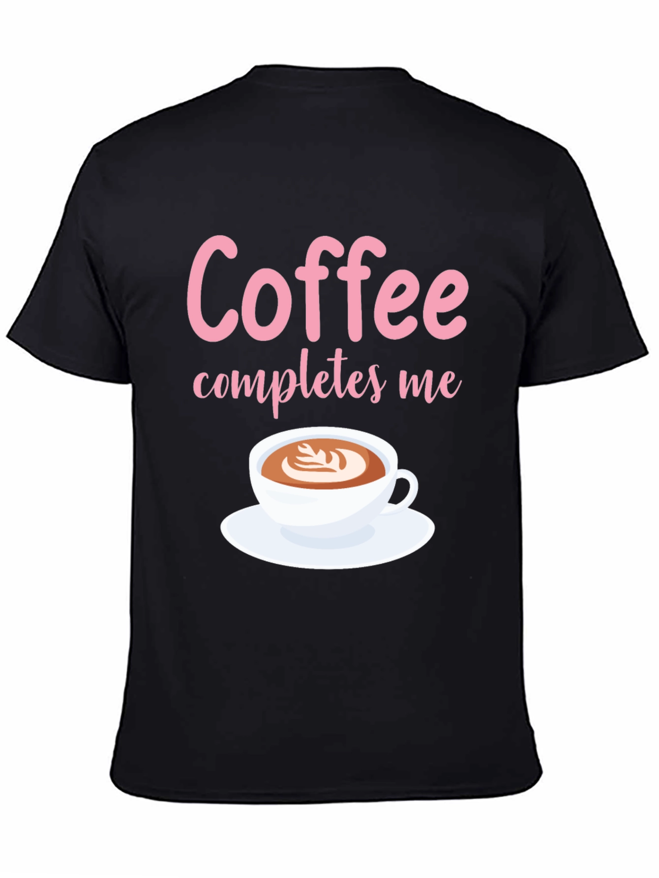 Coffee Completes Me Graphic Tee - Unisex Black T-Shirt
