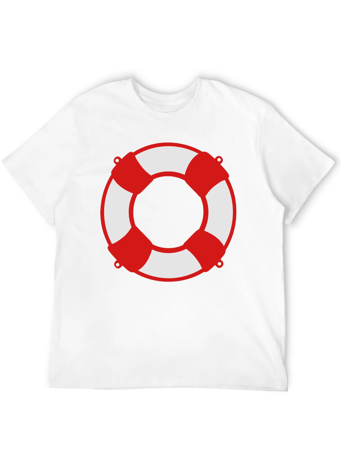Lifesaver Graphic Tee - Black Crew Neck Shirt