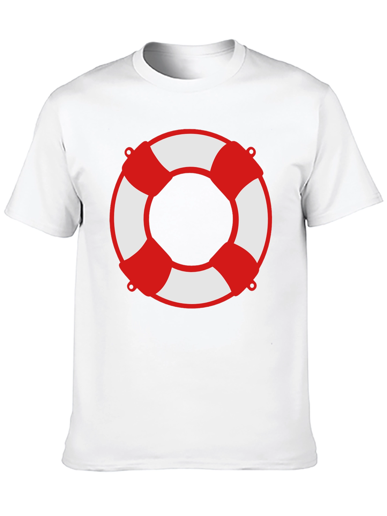 Lifesaver Graphic Tee - Black Crew Neck Shirt