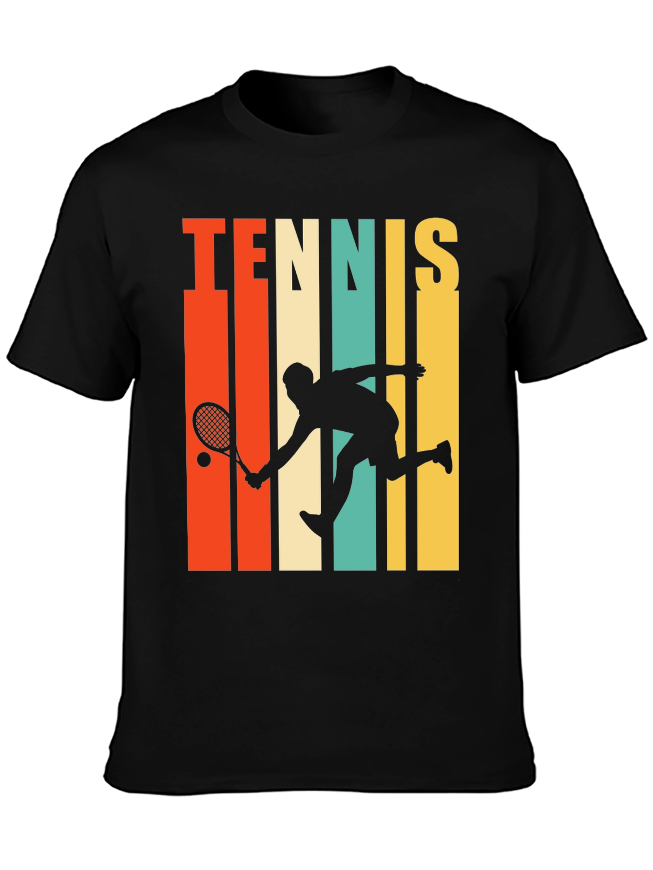Retro Tennis Player Graphic T-Shirt
