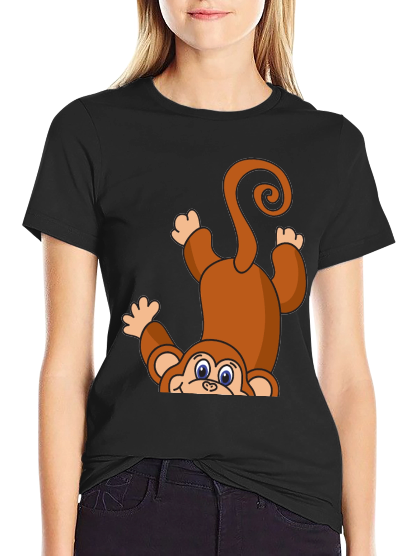 Monkey Graphic T-Shirt - Fun Animal Print Tee