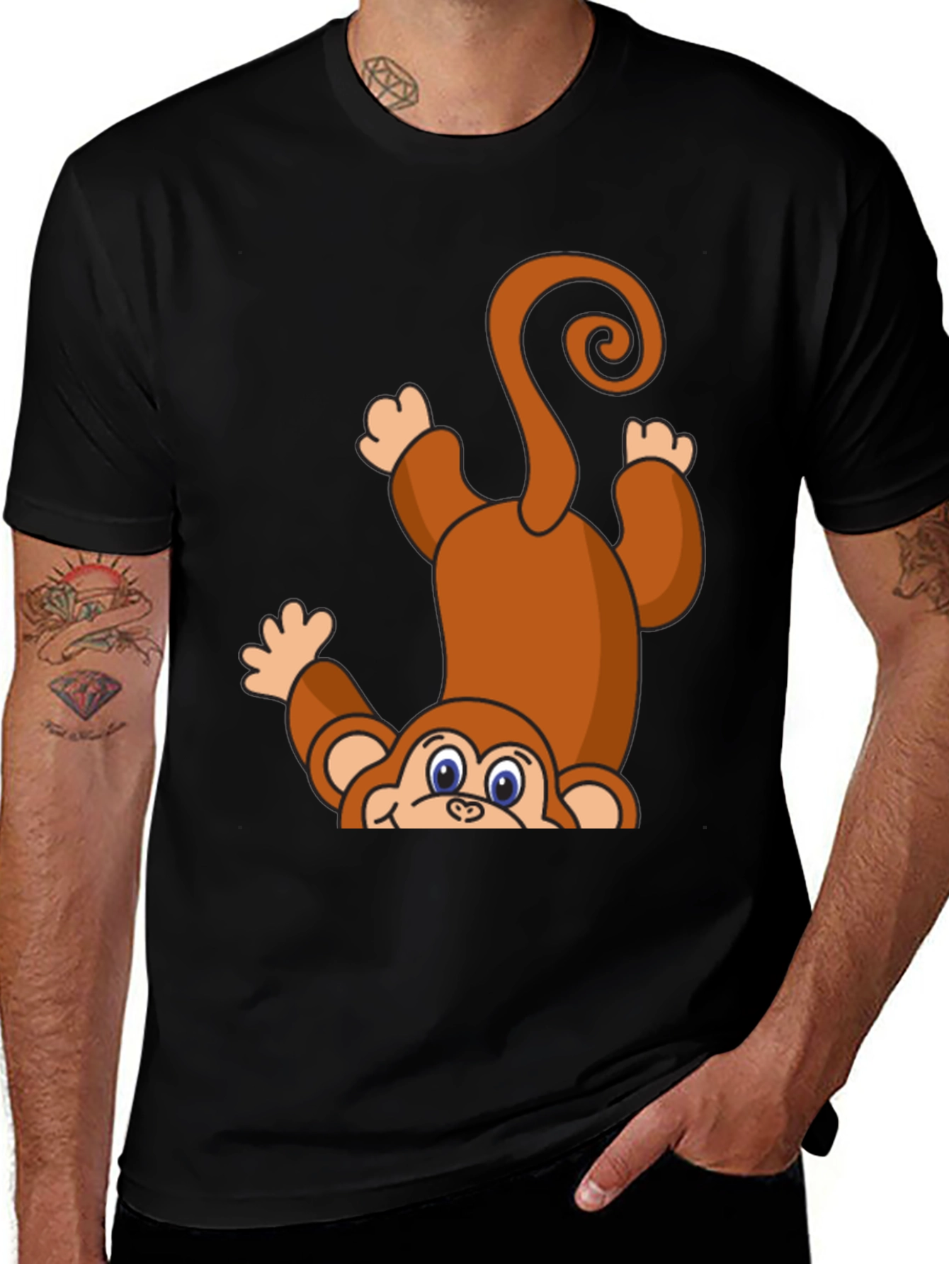 Monkey Graphic T-Shirt - Fun Animal Print Tee