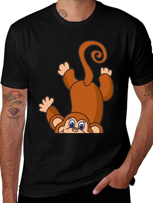 Monkey Graphic T-Shirt - Fun Animal Print Tee