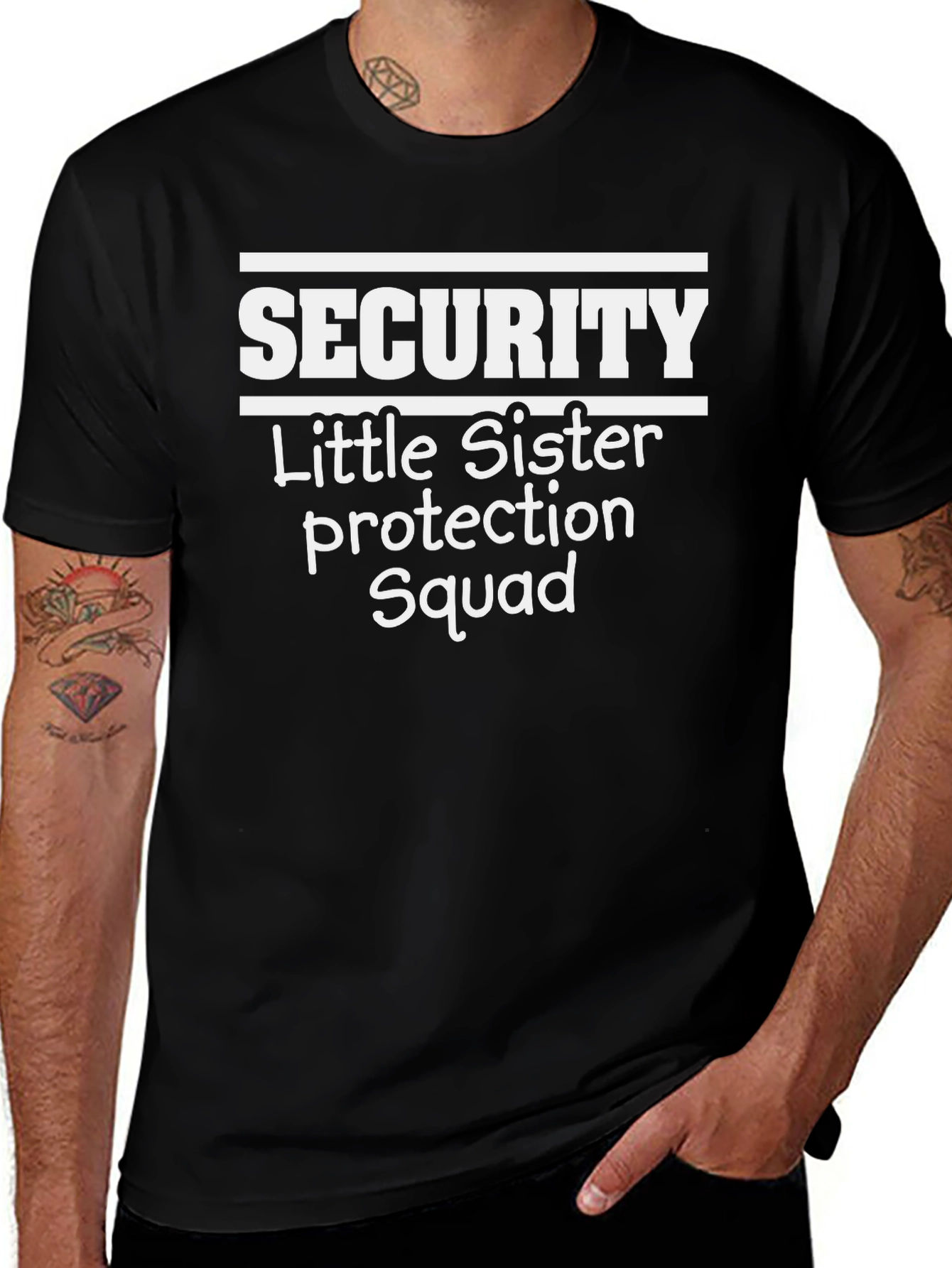 Security Little Sister Protection Squad T-Shirt